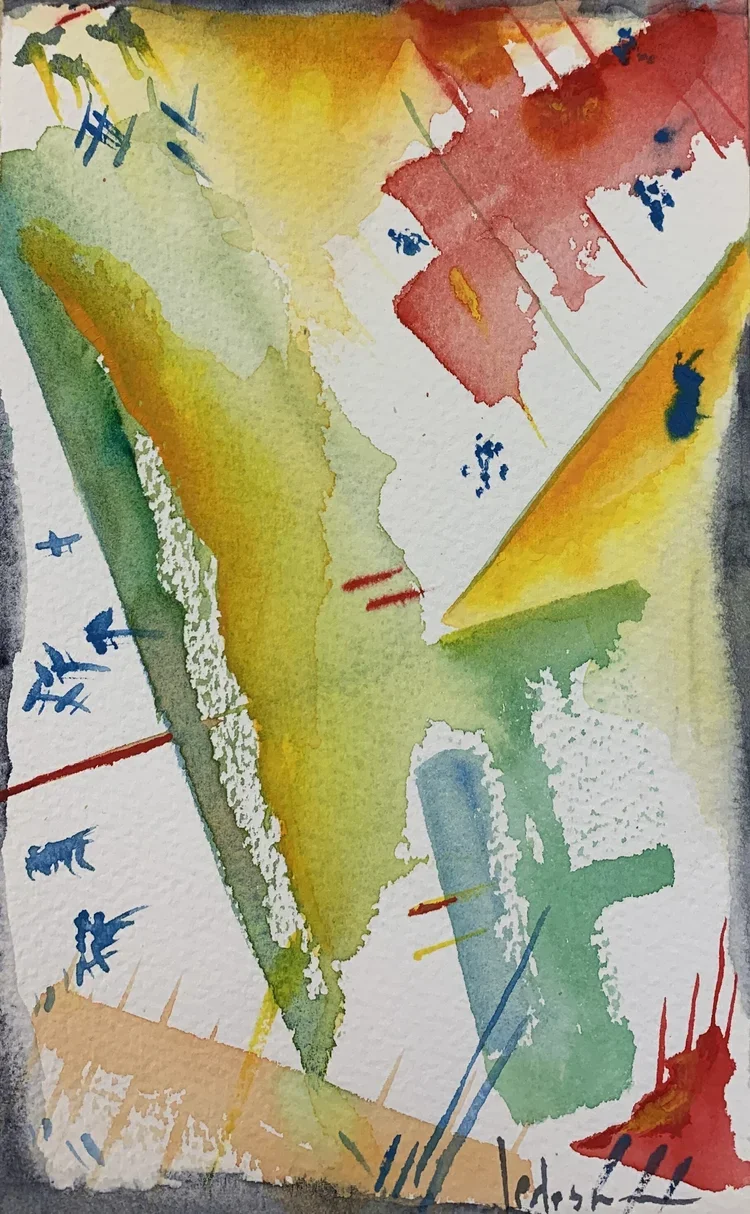 Red Top-  8.5"x 5.5"   $490/framed