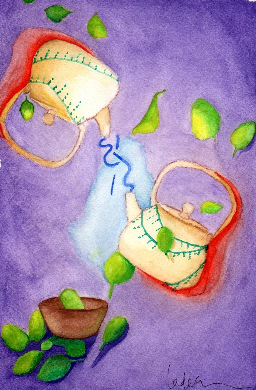 Kettle Connection-  9"x 6"   $525/framed