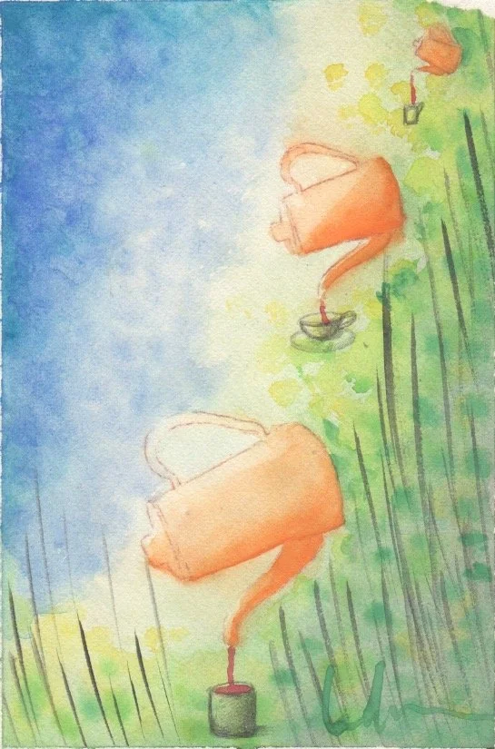 Visitors-  9"x 6"   $525/framed