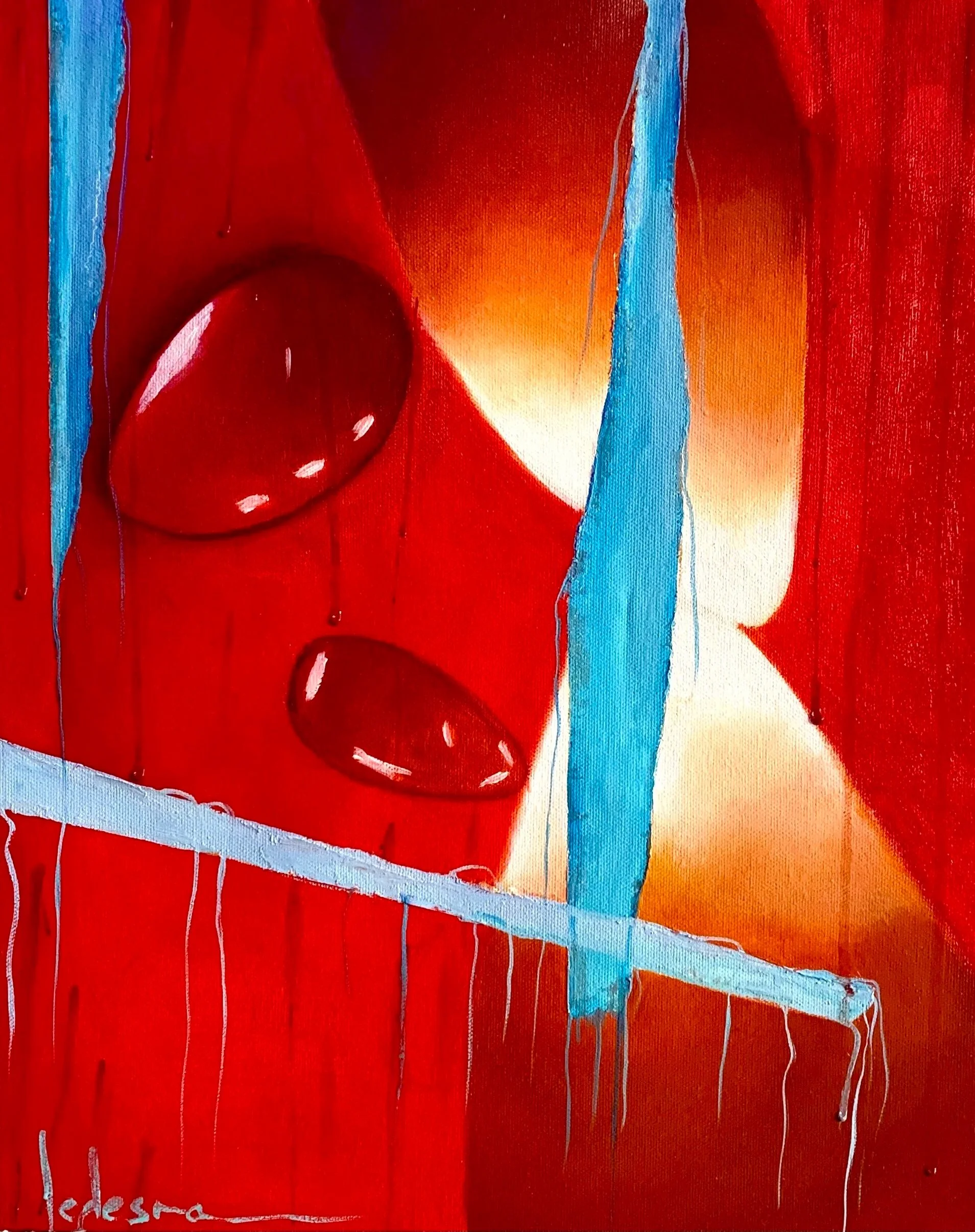 Kiss &amp; Water #0-   16"x 13"    $850