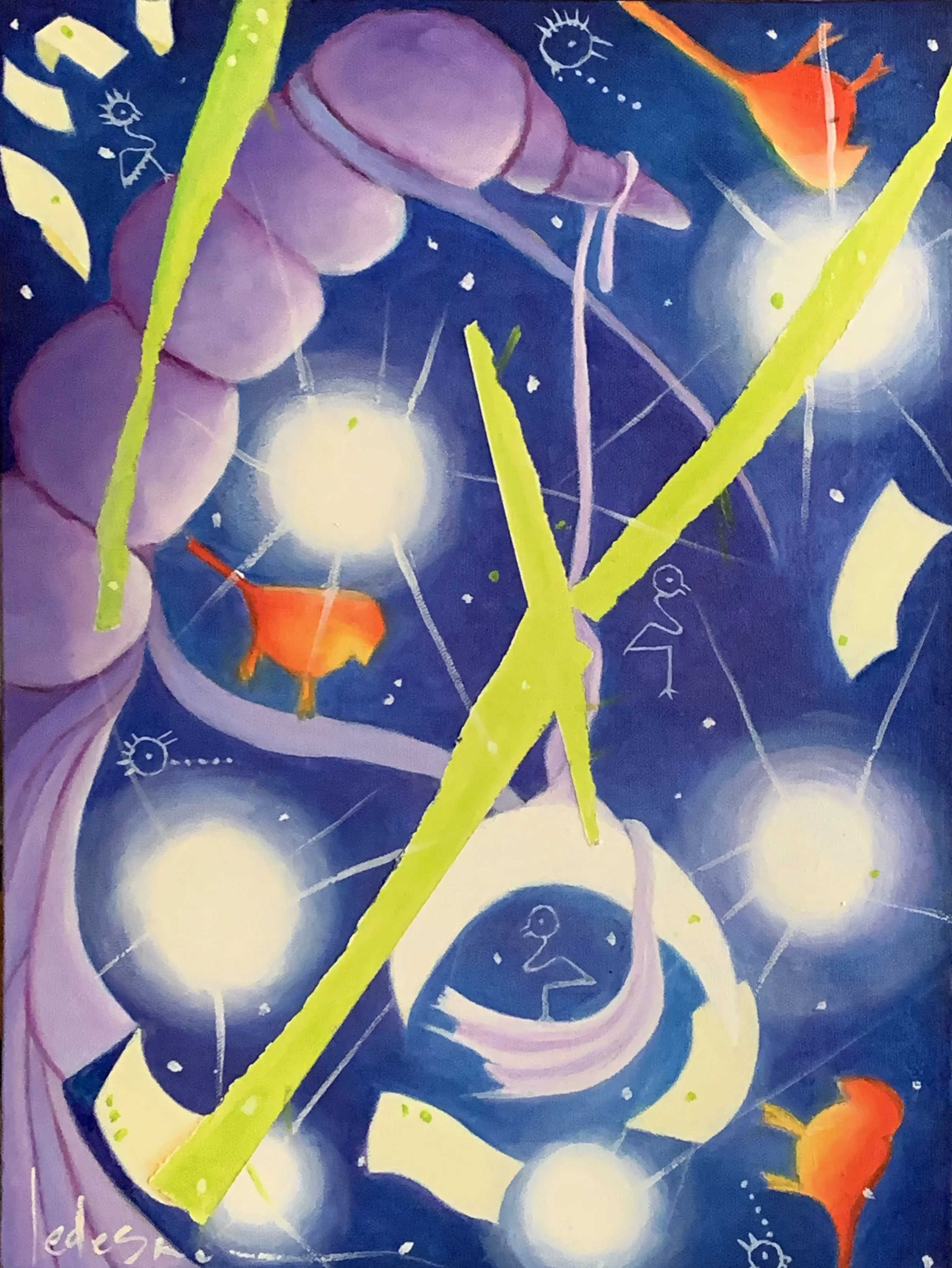 Struck by Green-   14"x 11"x 1"  $875  