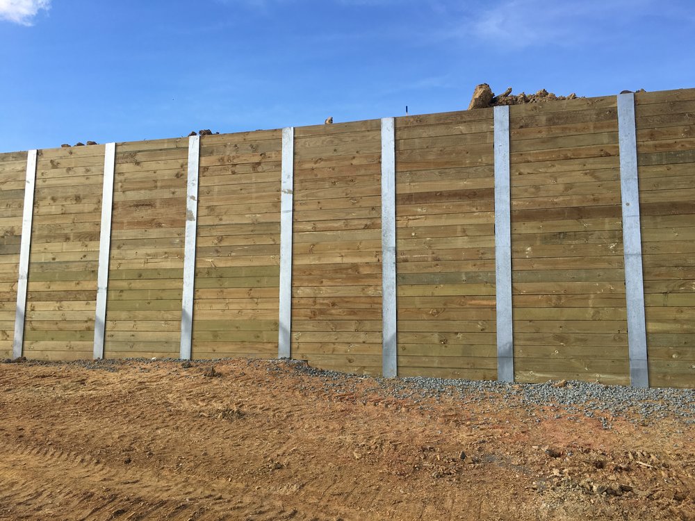 Galvanized H Beam Retaining Wall The Best Picture Of Beam