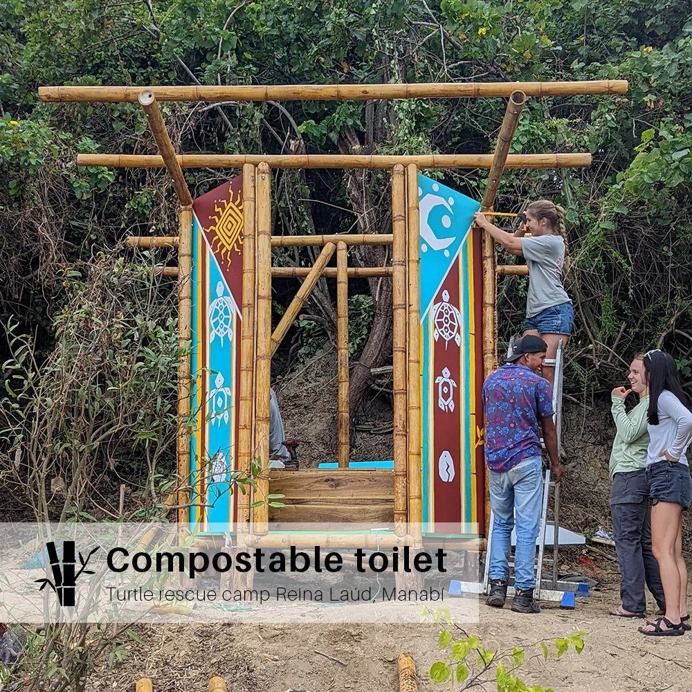 Our first fully enclosed project! This compostable toilet was designed and built for the Reina La&uacute;d Turtle Rescue Camp in San Clemente, Manab&iacute;. The camp is run by the awesome folks at Fundaci&oacute;n REVA @fundacion_reva and Contamos C