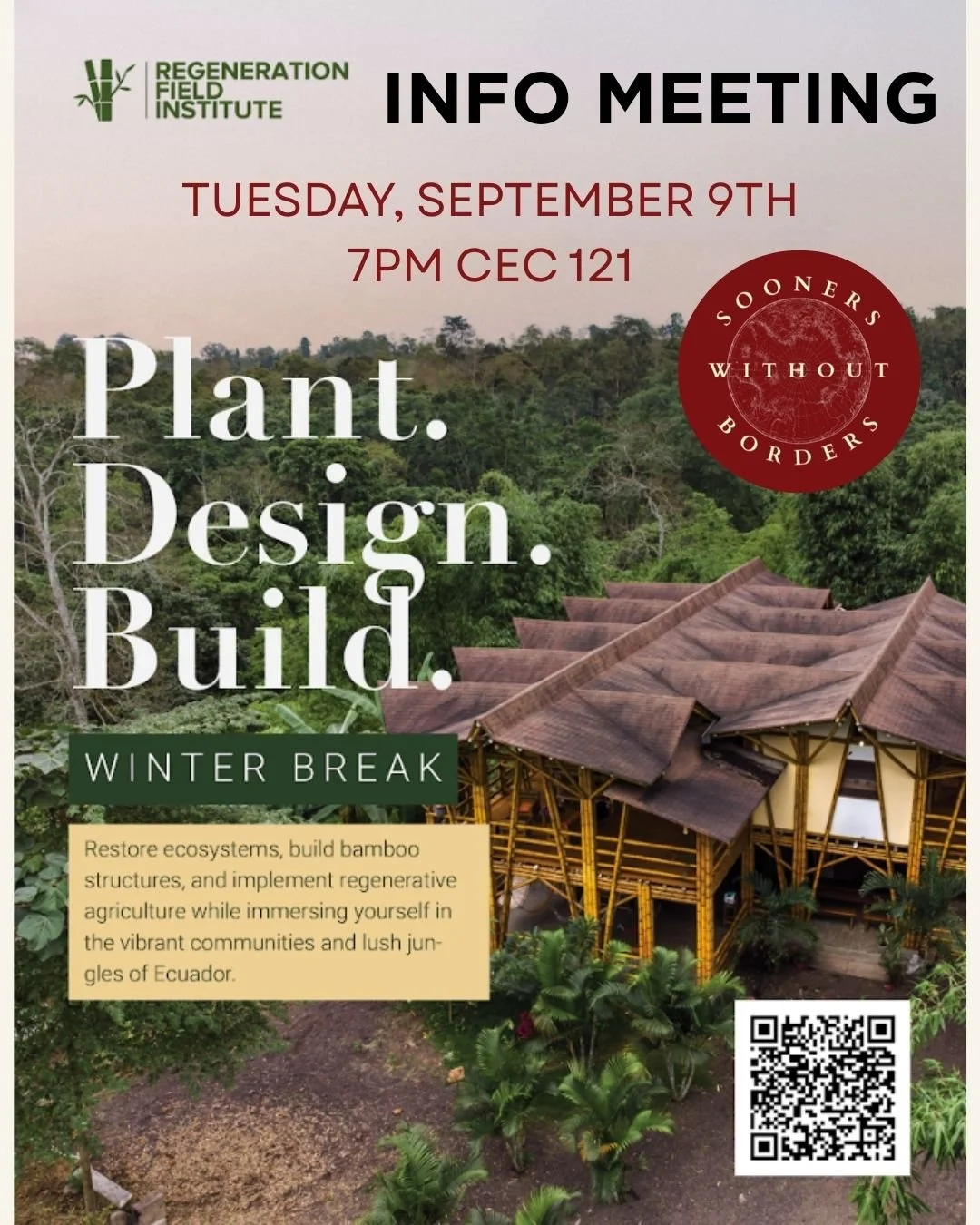 Our next info session will be this upcoming Tuesday at 7pm in Carson Engineering Center room 121! 

Come for information on our Winter Break trip to Ecuador!