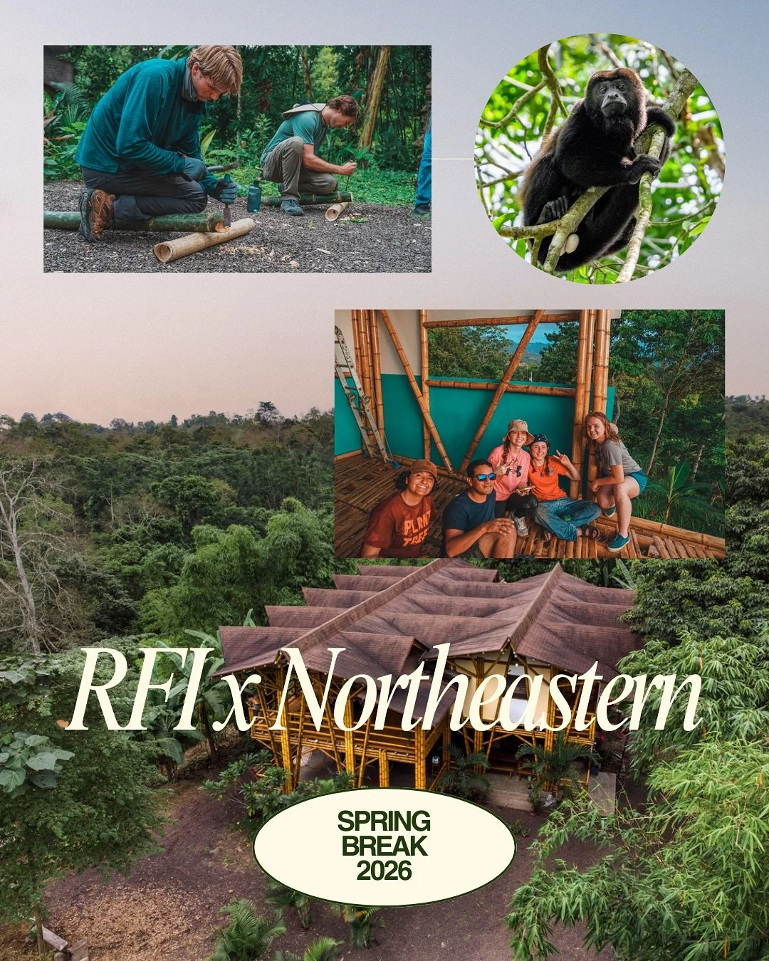 🌿⭐️ Join us in Ecuador this 2026 Spring Break! ⭐️🌿
We will be joining the Regeneration Field Institute Feb 28 - March 08 2026 in Manabí, Ecuador! The Regeneration Field Institute is a 70 acre agroforestry and bamboo construction research an