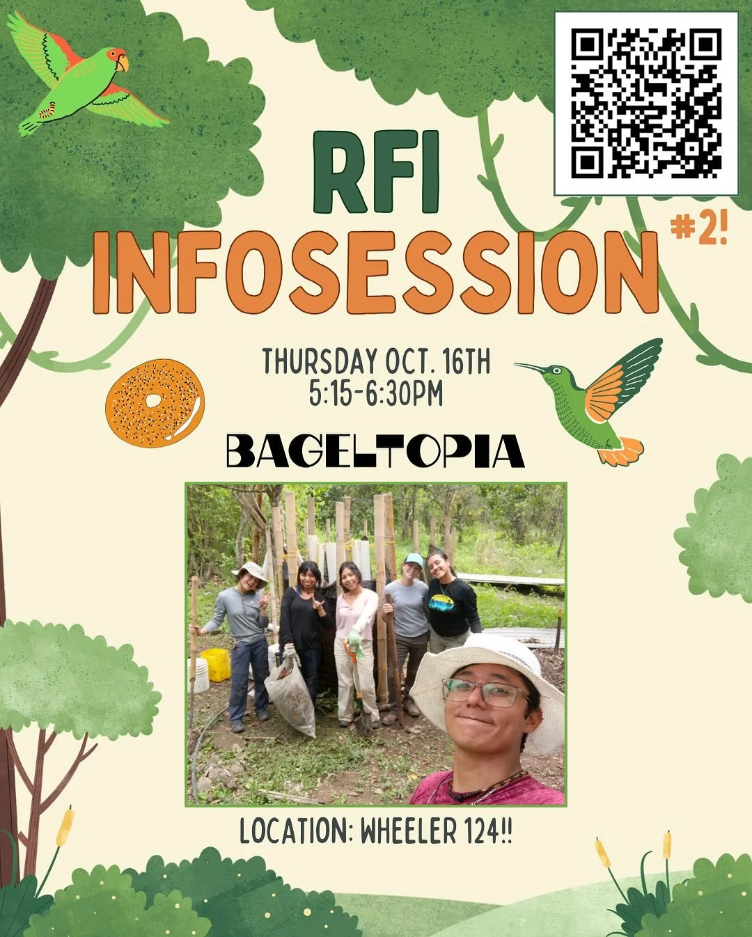 LOCATION NOW CONFIRMED !! 😏😏 &mdash;&gt; WHEELER 124 ‼️💚

Missed our first in-person info session? Well no worries, we got you covered ! 😉 Come join us on THURSDAY OCTOBER 16th from 5:15-6:30PM 💚 

- Presentation, Bagels ( from @thebageltopia ) 