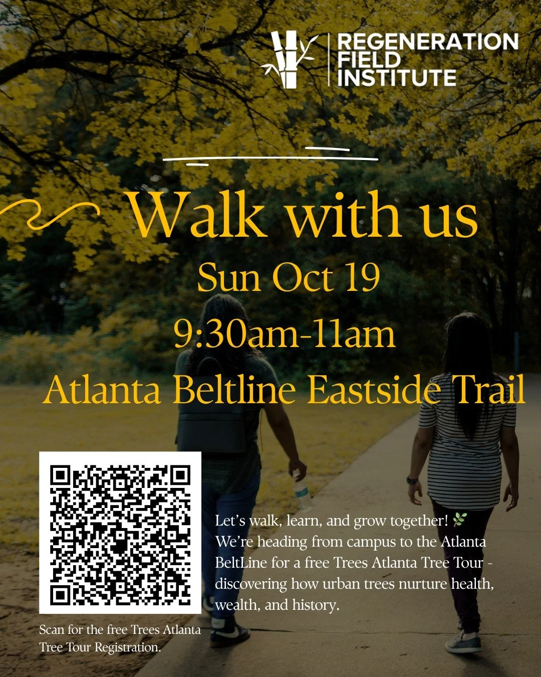 From campus to canopy 🌿 
Join us for a walk that connects Atlanta&rsquo;s trees to global regeneration!

We&rsquo;re heading together from Georgia Tech to the Atlanta BeltLine Arboretum for Trees Atlanta&rsquo;s &ldquo;Health, Wealth, and History&rd