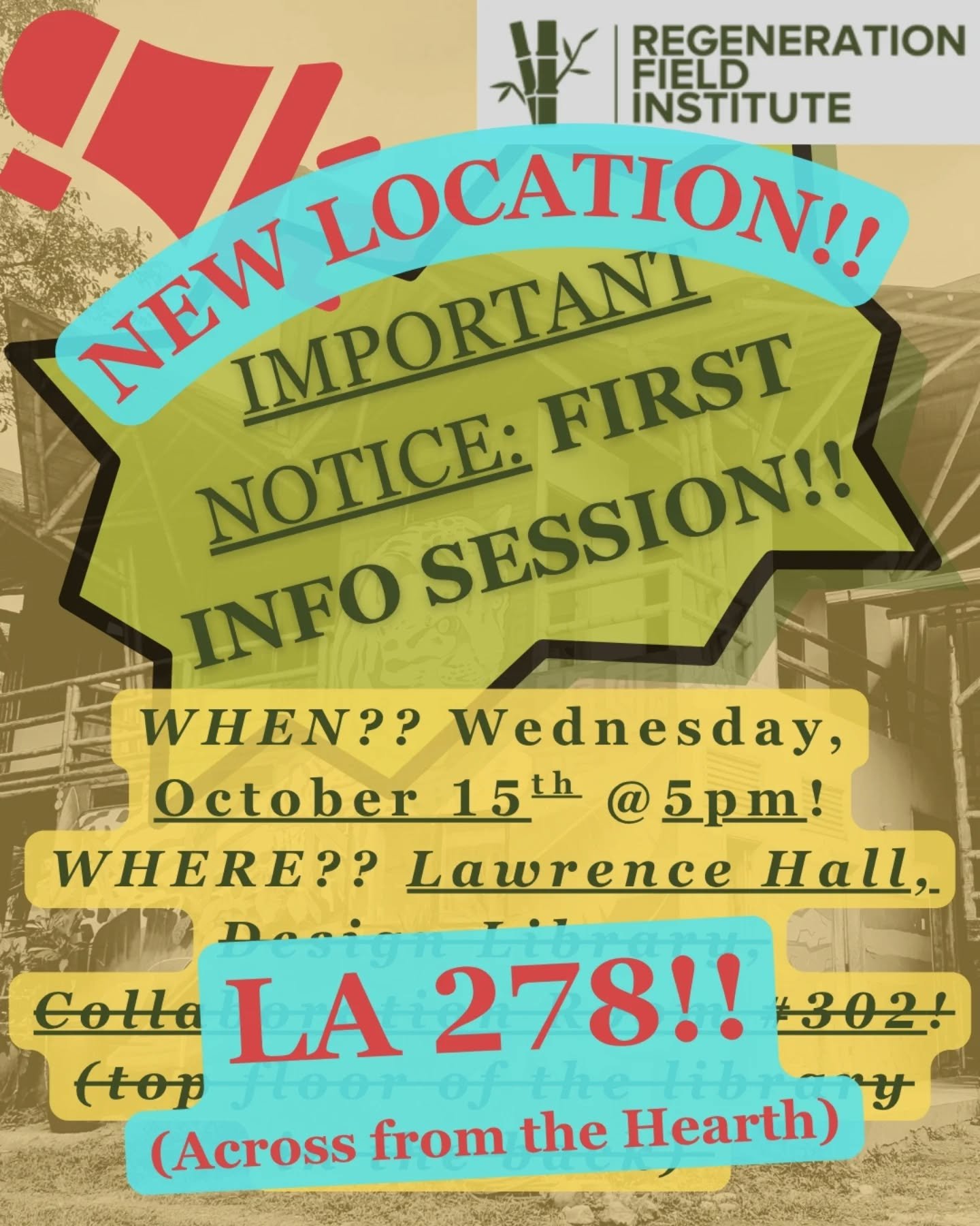 New location for the info session tomorrow! The collaboration room is way too small for the number of people that are coming... which is GREAT! But we need a bigger room, sooooo:

Meet me in room 278 at Lawrence Hall at 5pm if you wanna hear more abo