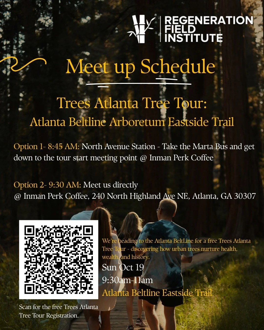 Explore Atlanta&rsquo;s green heritage with us 🌳
The Georgia Tech RFI team is joining Trees Atlanta for a guided walk through the BeltLine Arboretum!
📍 Meet at North Ave Station at 8:45 AM or directly at Inman Perk Coffee
Let&rsquo;s learn about na