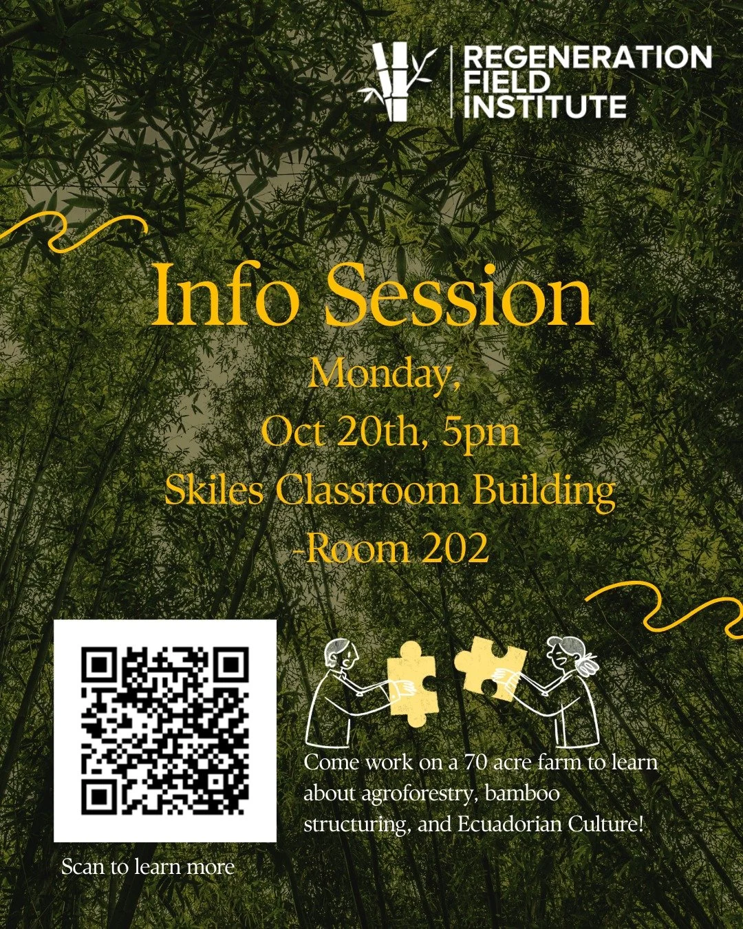 🌟 Curious about RFI? Swing by Skiles 202 this Monday!
Meet your campus reps, learn more about our mission, and get a sneak peek at the 2026 Summer program! 🌱💚
