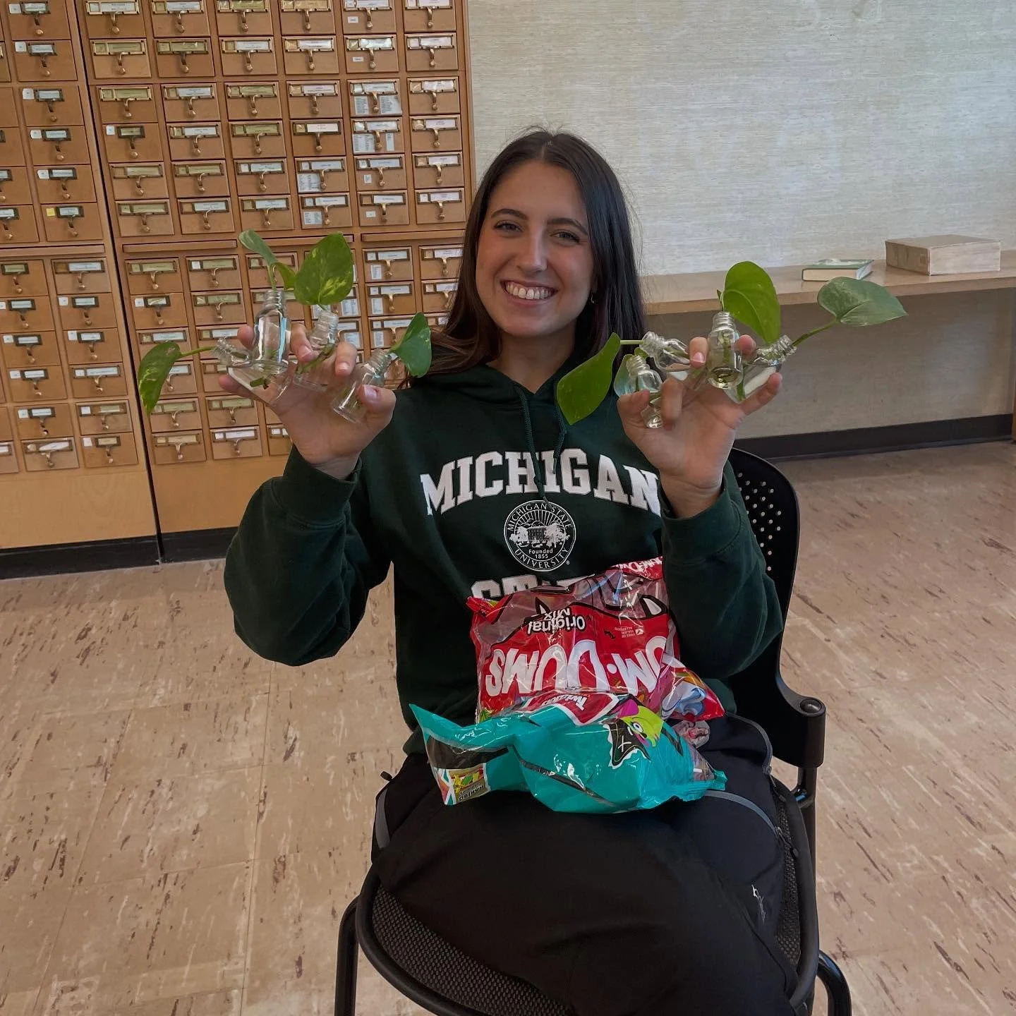 Come to the info session today at 5:30 pm in room E102 in the library for program details, plants and Halloween candy!