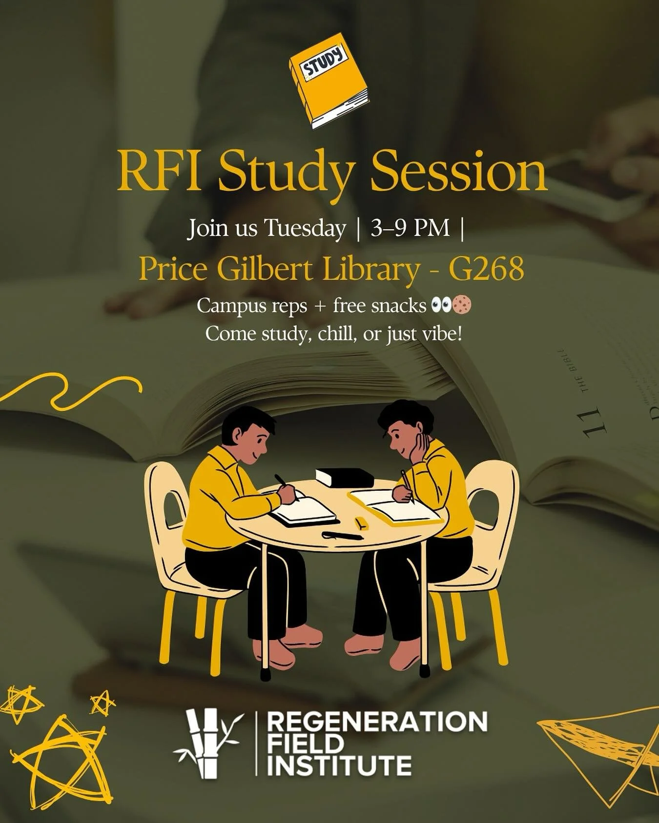 Study, snack, repeat 🍪📚 Join us for the RFI Study Sesh this Tuesday 4th Nov @ Price Gilbert G268 | 3&ndash;9 PM | Free snacks + campus reps!  RFI #CampusReps #GeorgiaTech #GTCommunity #GTStudents #StudySession #CampusLife