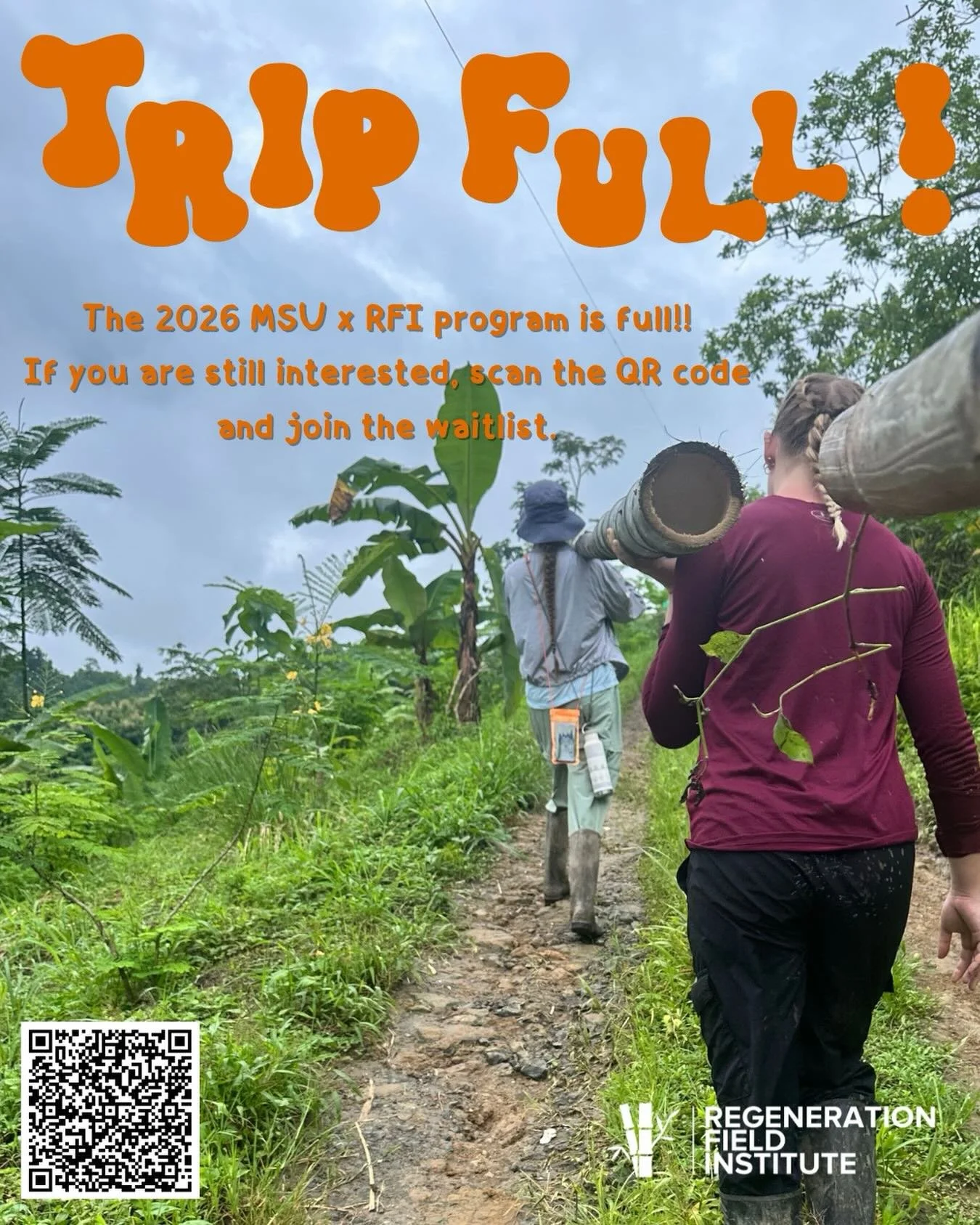 ‼️Our Spring Break 2026 trip is officially full‼️

Still interested in the trip? Here&rsquo;s some options👇

&bull; Our waitlist is now open!! Click the link in our bio or scan the QR code for more info!🙌

&bull; This trip happens every year! Keep 