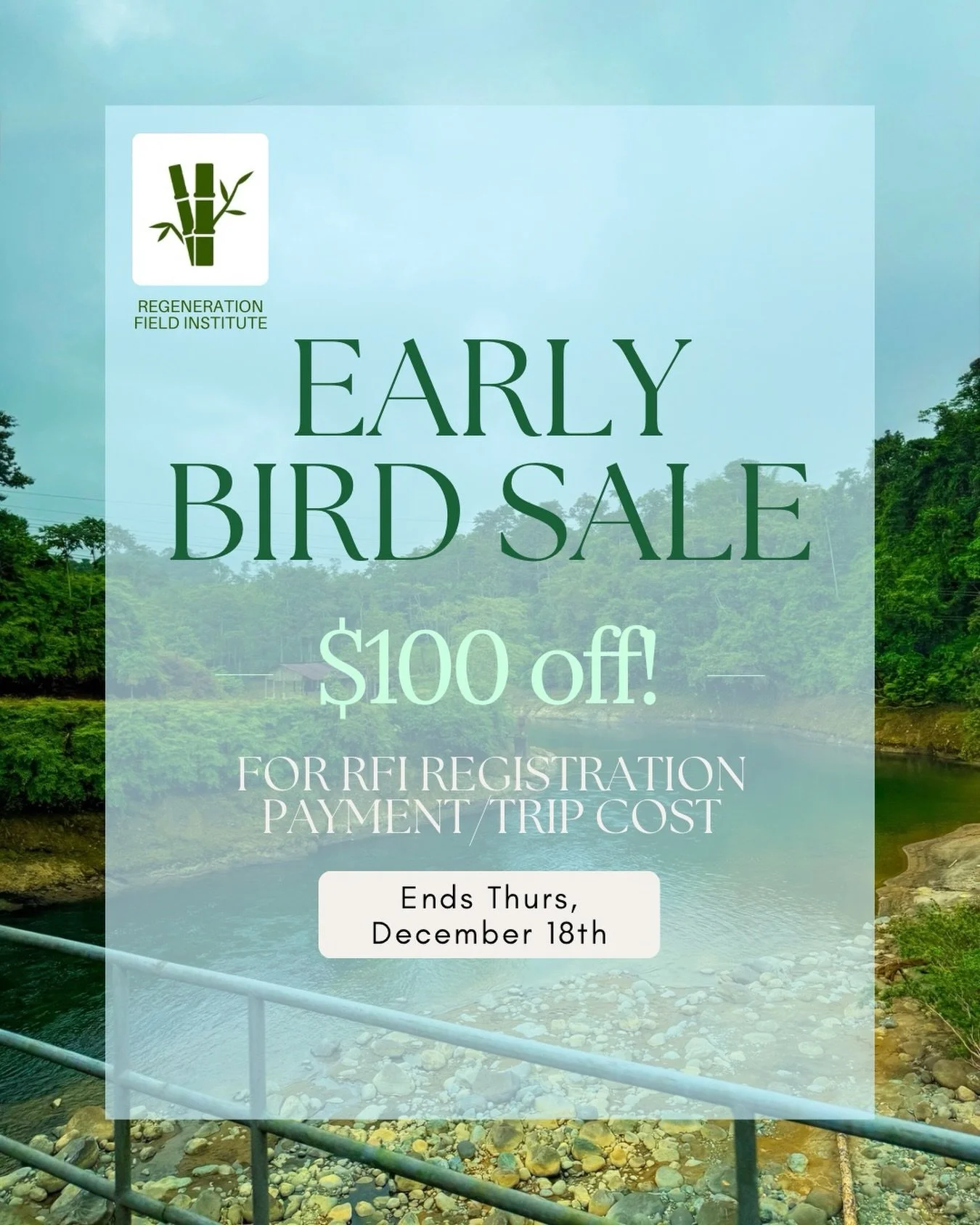 Reminder!! $100 off Early Bird Discount ends THIS THURSDAY! Register now to save some money on your trip to Ecuador with us! Easily secure your spot through visiting the link in our bio to find our registration page. Please contact us if you need any