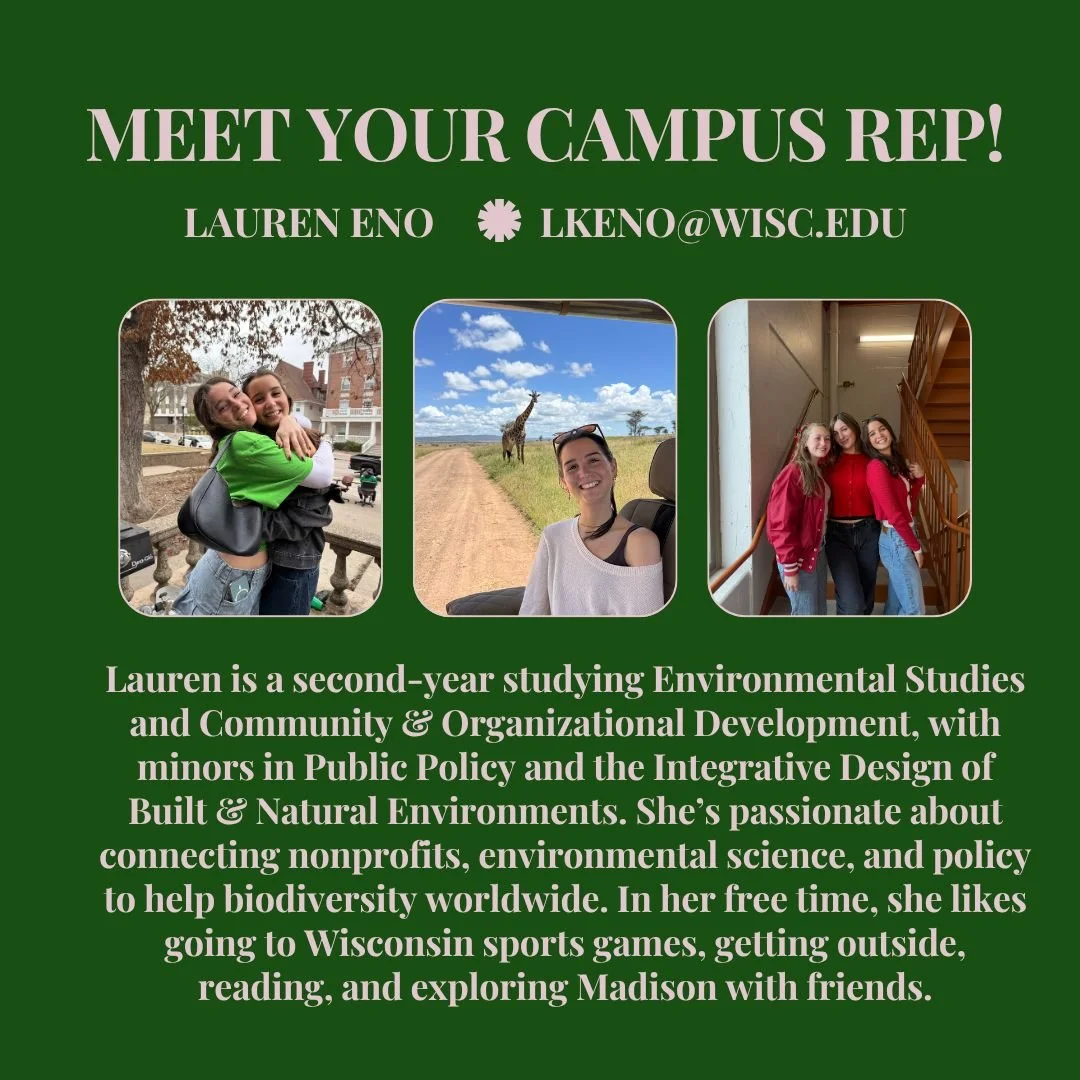 Meet the campus representative helping make the UW-Madison x RFI trip possible 🌱🌷

Reach out to Lauren directly, email uwisc.regeneration@gmail.com, or check the link in our bio for more information.