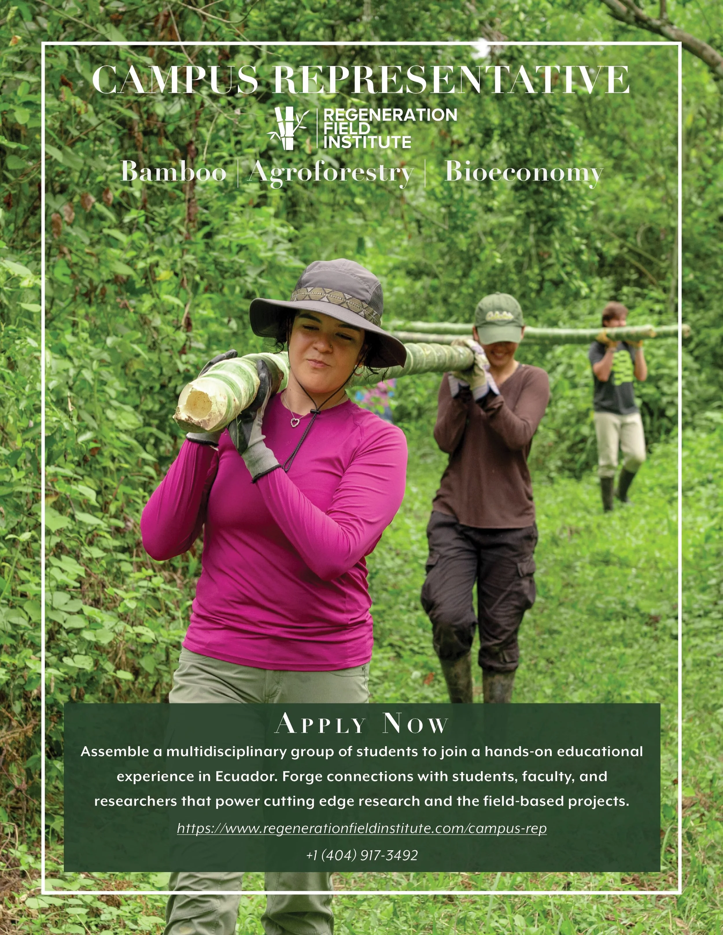 We&rsquo;re looking for students who want to build something.

As an RFI Campus Representative, you&rsquo;ll bring together an interdisciplinary group of students and lead them into an immersive education experience in Ecuador&mdash;working hands-on 