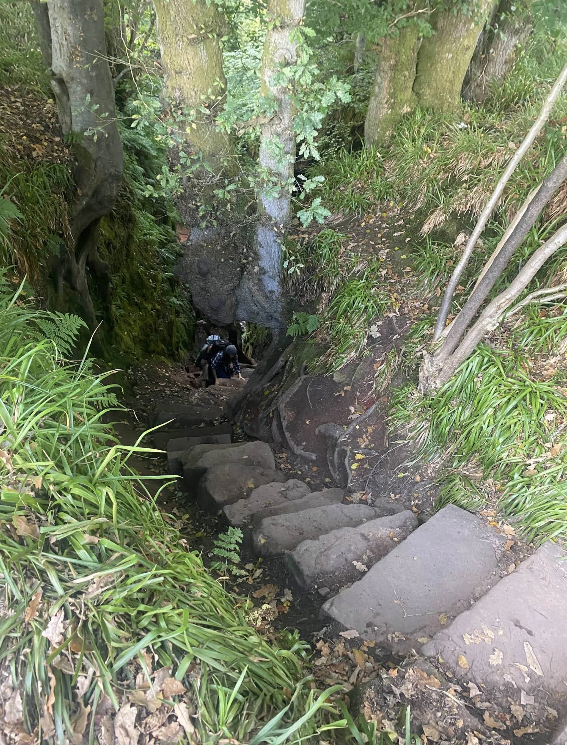 The Devils Stairs down