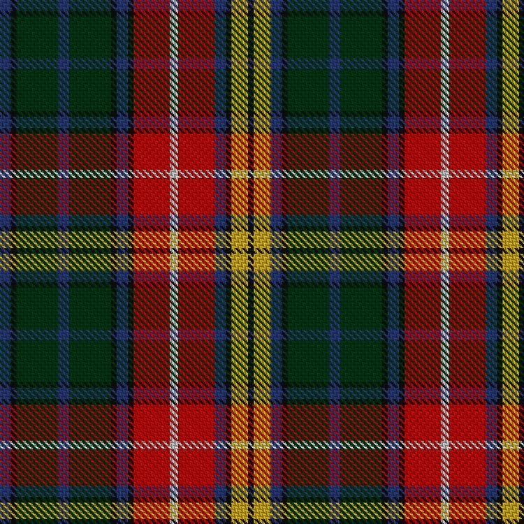 Buchanan Tartan is defined by brilliant colors and an asymmetrical