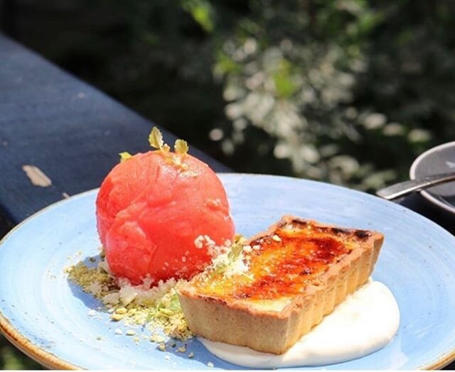 Satisfy your sweet tooth with some of our amazing desserts! Our lemon tart is one of our classics, and is sure to please!
~
Caramelised lemon tart w/ double cream, pistachio &amp; blood orange sorbet
~
Available dine-in or takeaway, Wednesday-Sunday 