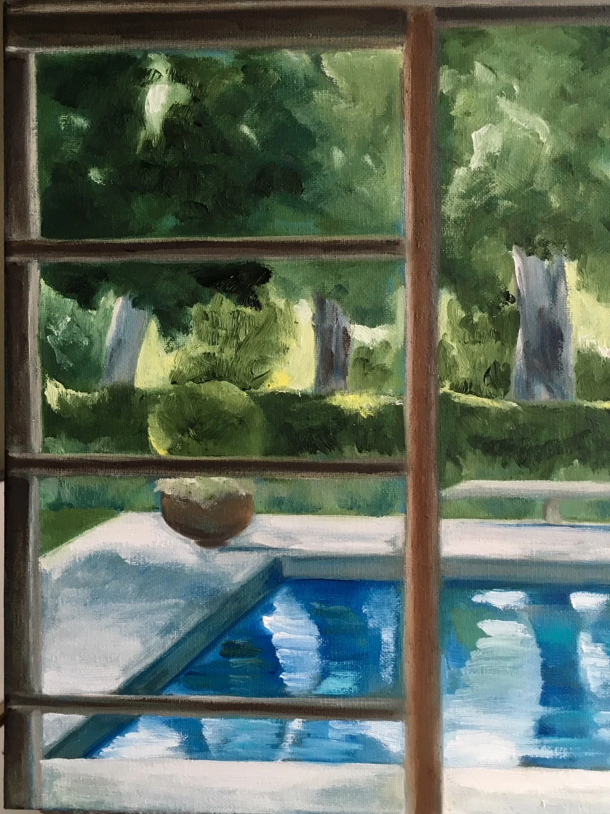 "Pool View" | Oil On Canvas | 14x11