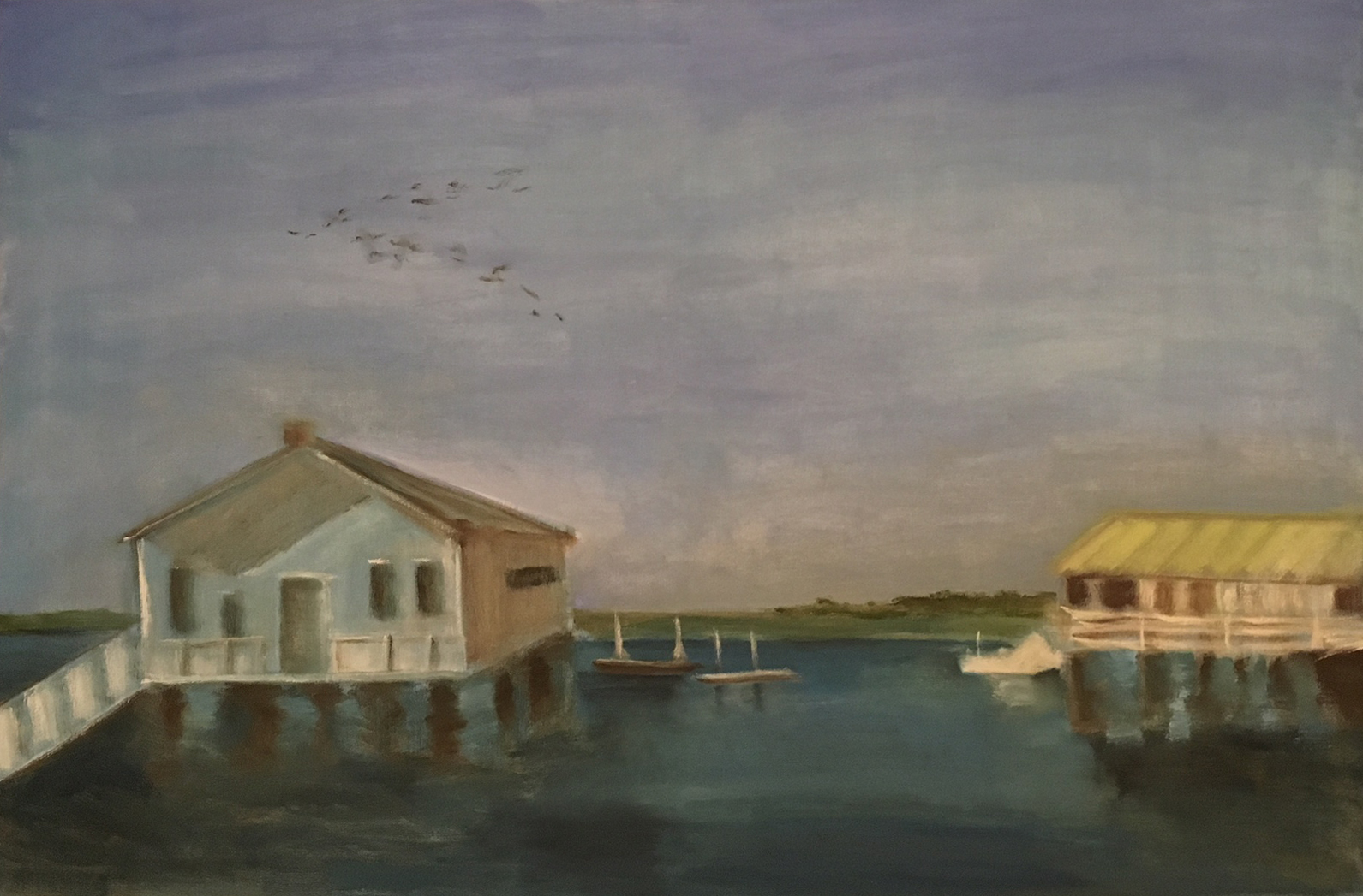 "On Pilings" | Oil on Canvas | 24x36