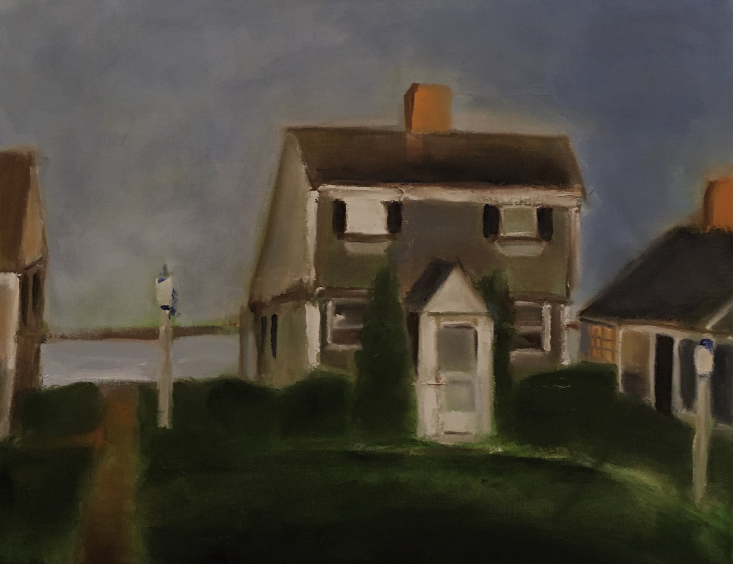 "Houses at Dusk, Provincetown" | Oil on Canvas | 16x20