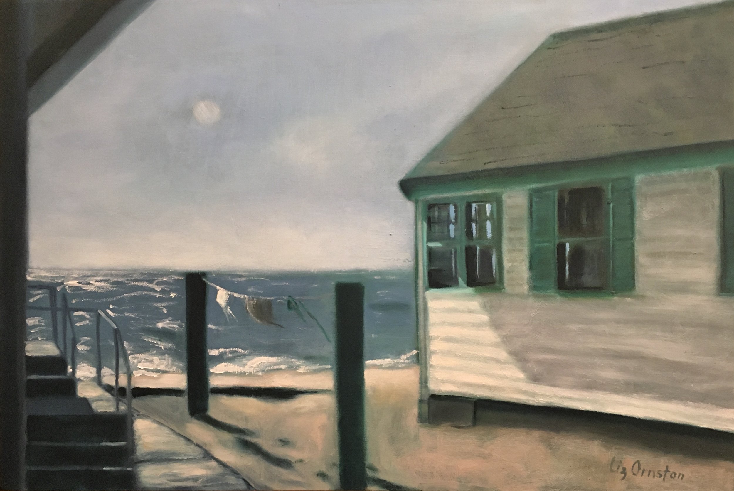 "Day Moon Cottage, Truro" | Oil on Canvas | 24x36 