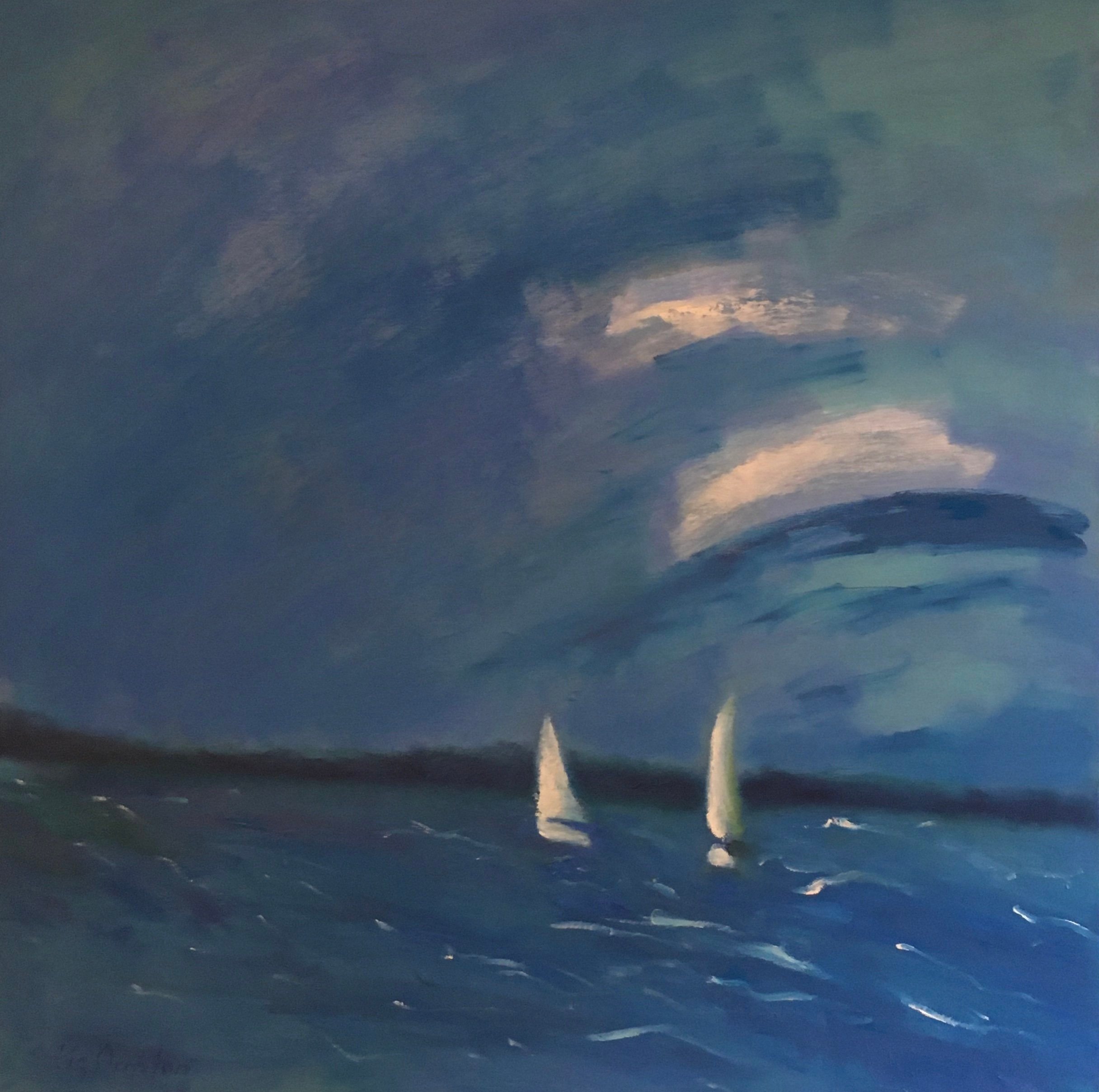 "Sailboats, Lewes" | Oil on Canvas | 24x24