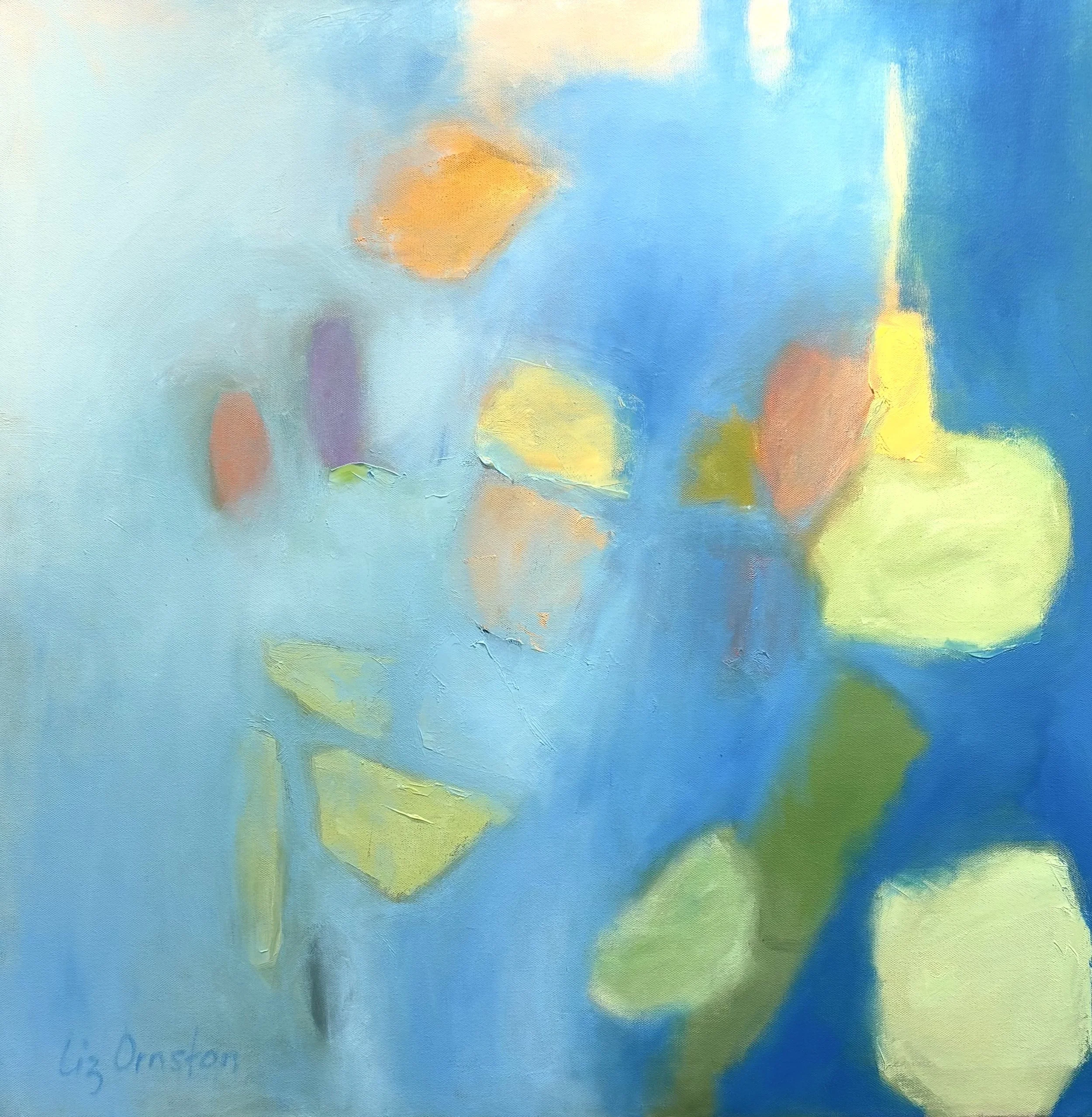"Orange Blue Tissue Paper" | Oil on Canvas | 30x30 