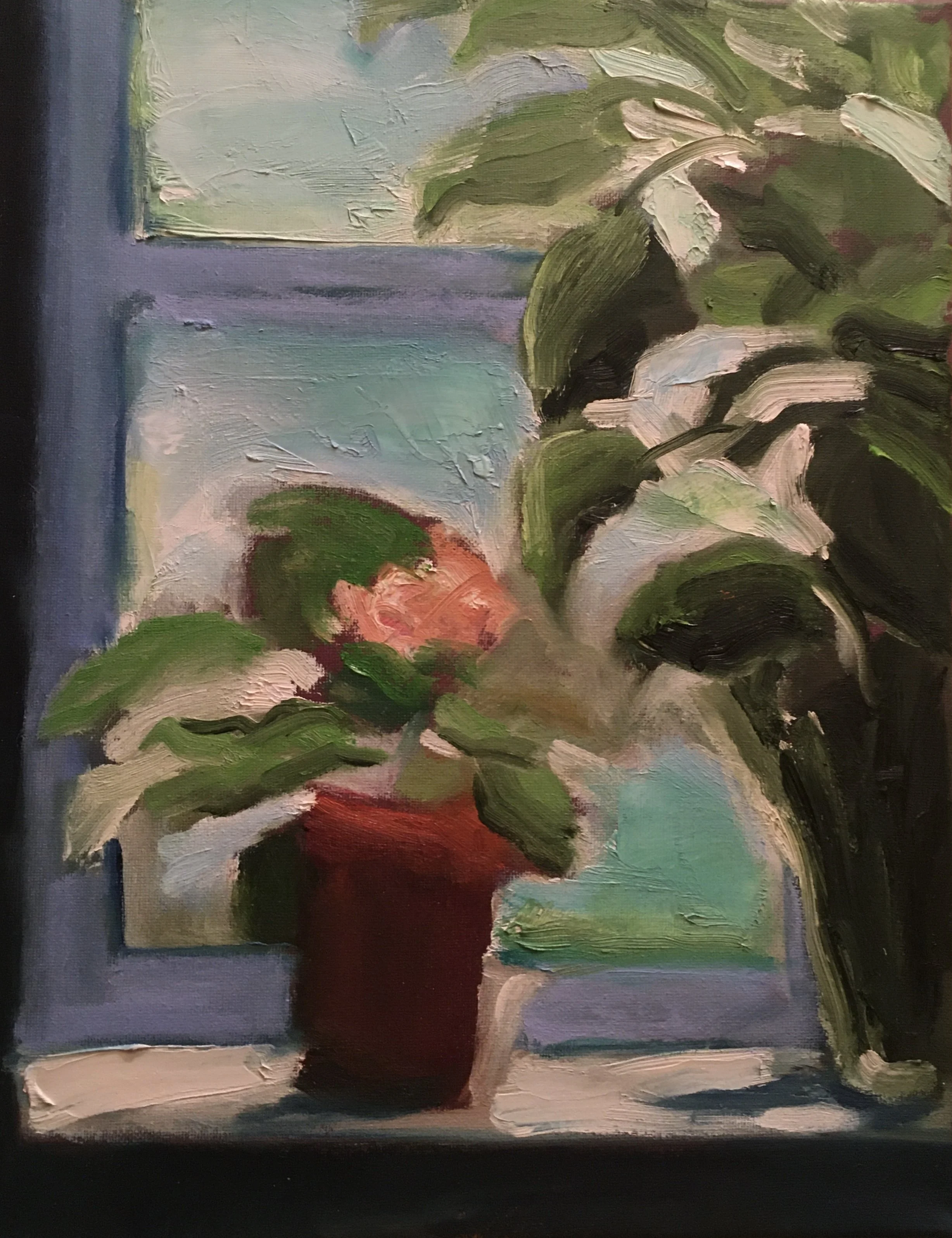 "African Violet in the Window" | Oil on Canvas | 14x11 | Sold