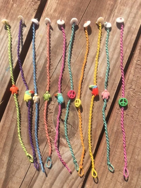 Simple Macrame Anklets