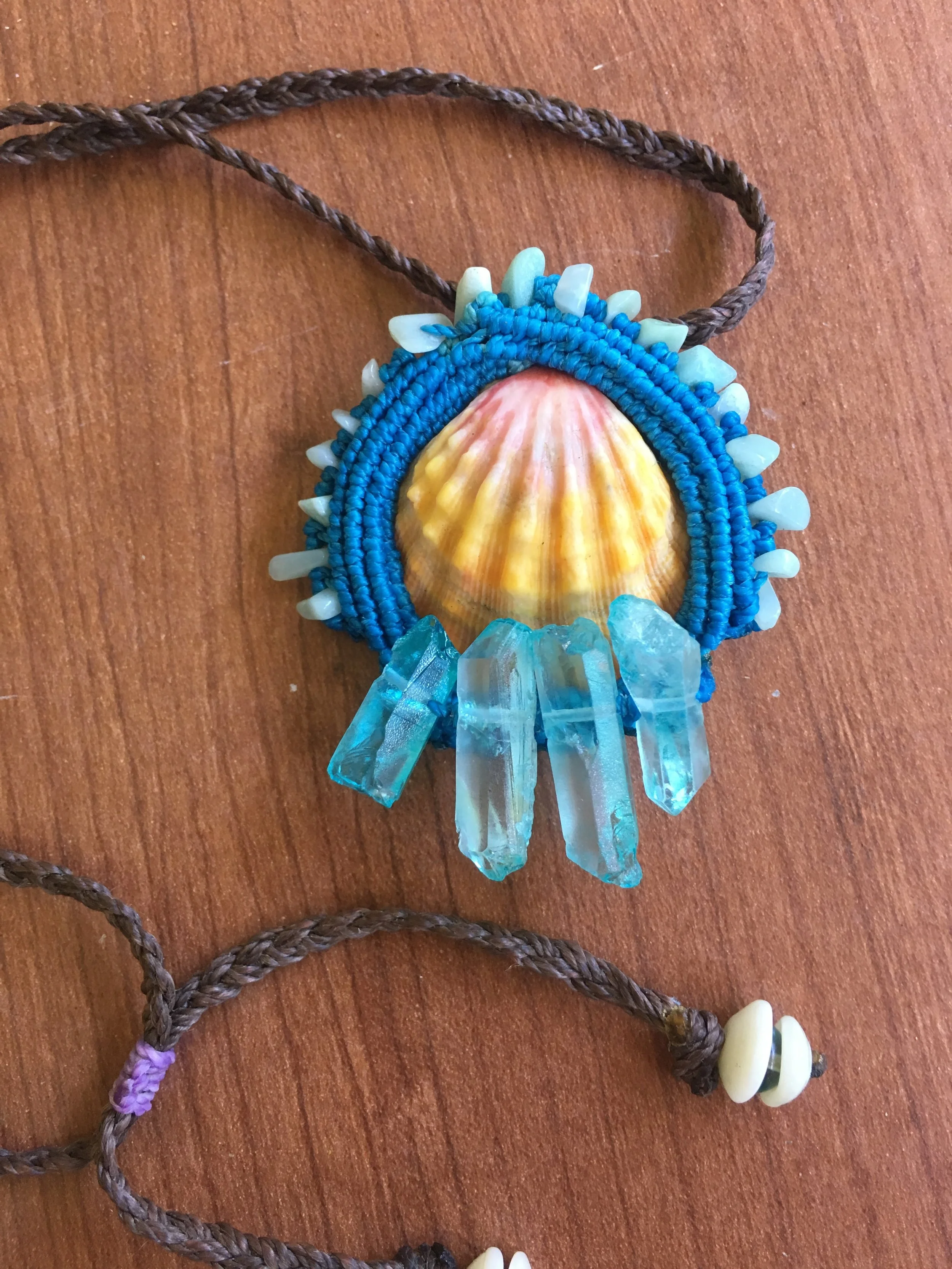 Sunrise shell Tribal Necklace
