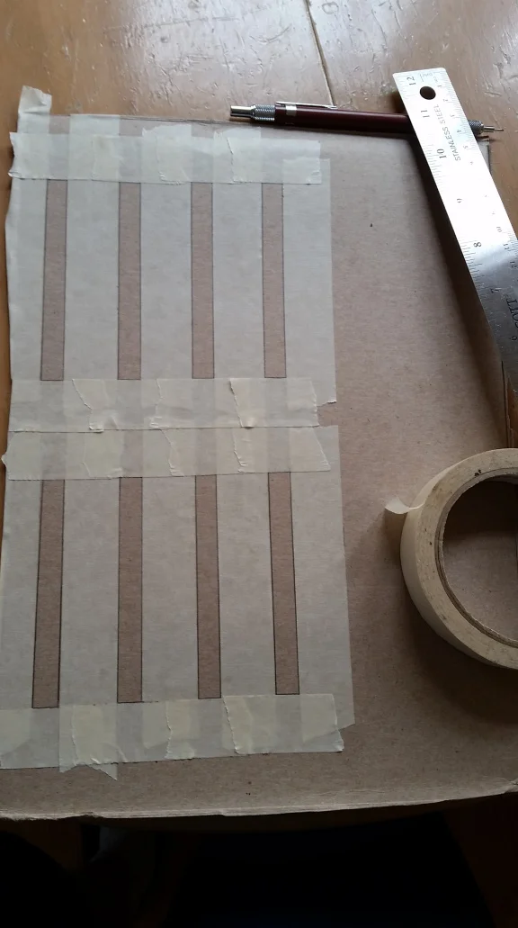Creating uniform grids to test each conductive paint ratio