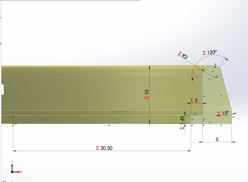 Geometry of bottom piece
