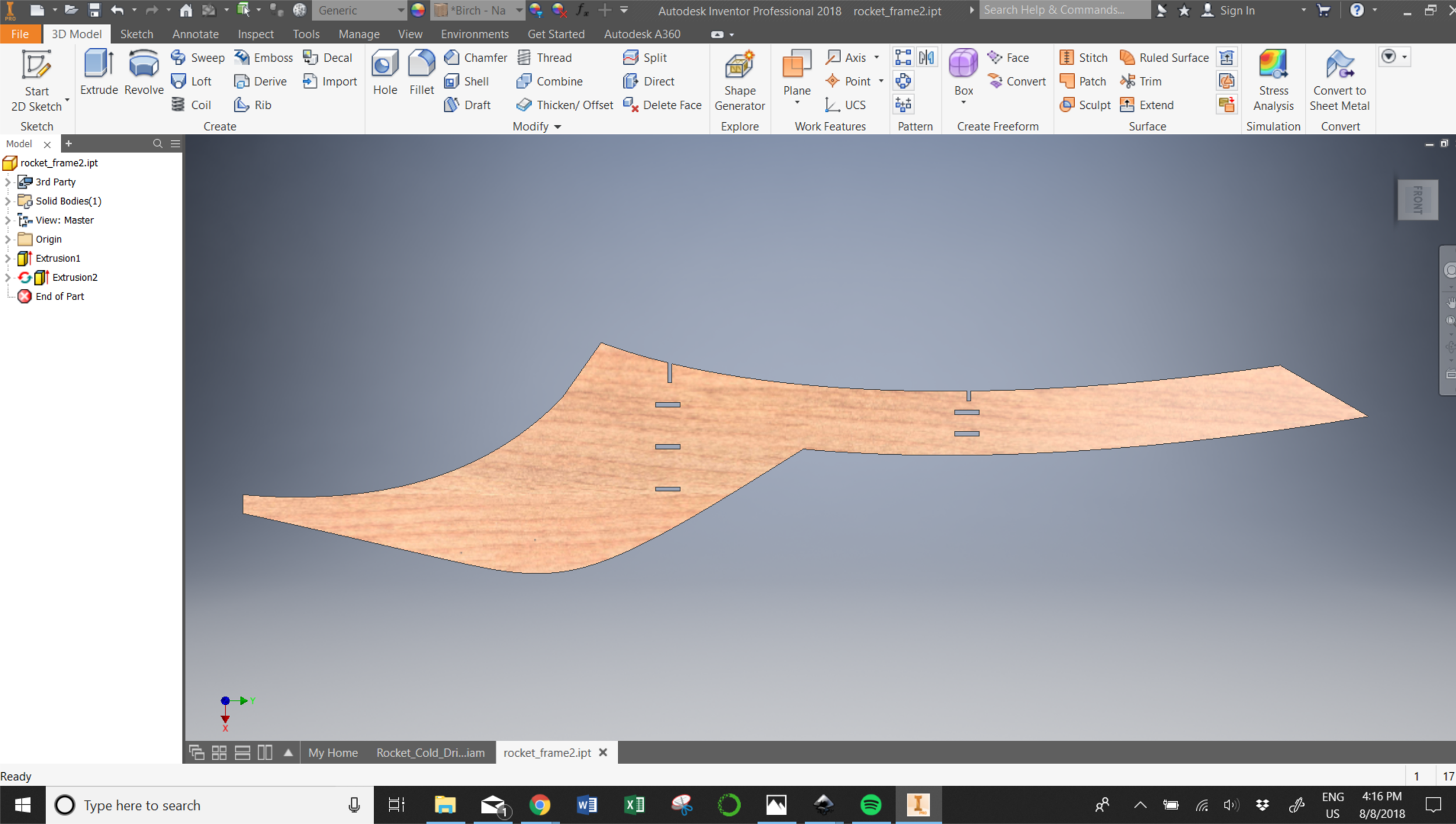 Segment that will hold up the tower