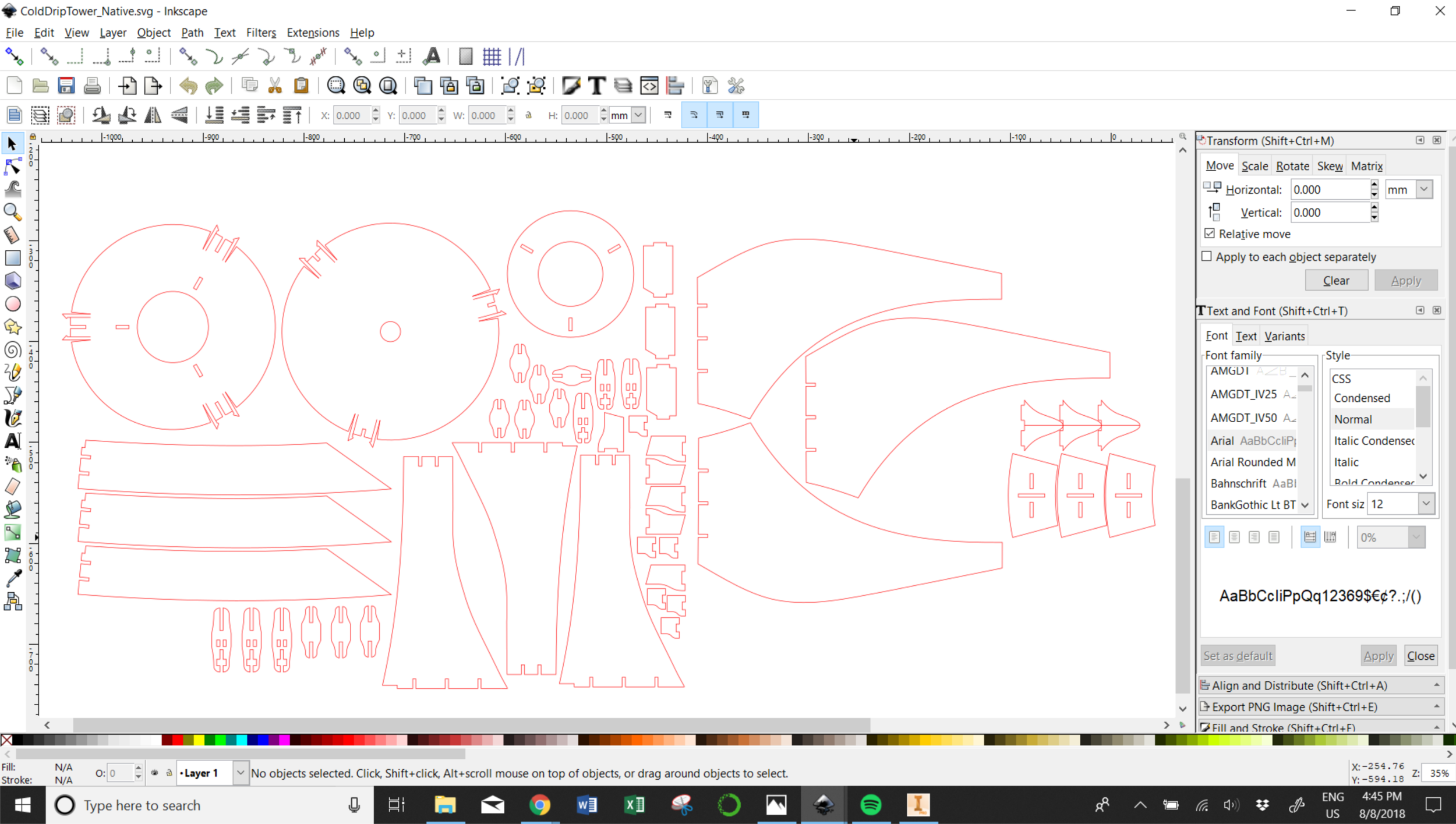 Final file format to be exported to laser cutter