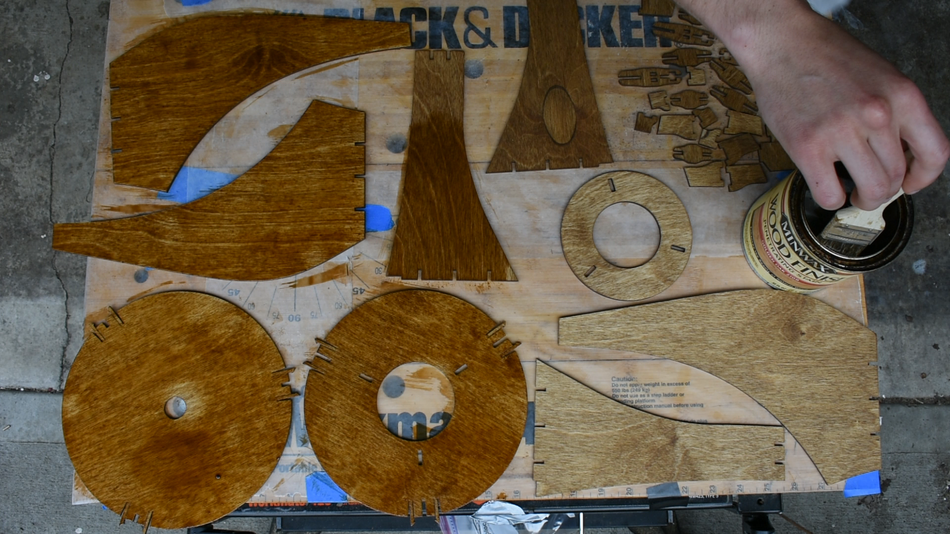 Stained pieces