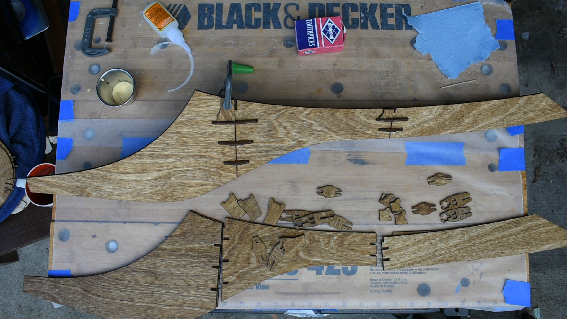 Segment completely glued together