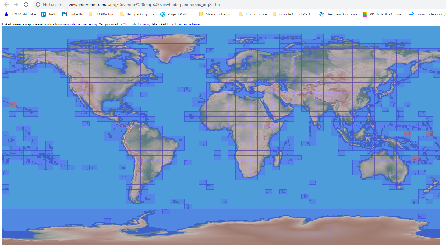 Convenient website to download the needed topographical data. Click on the boxes to download those areas