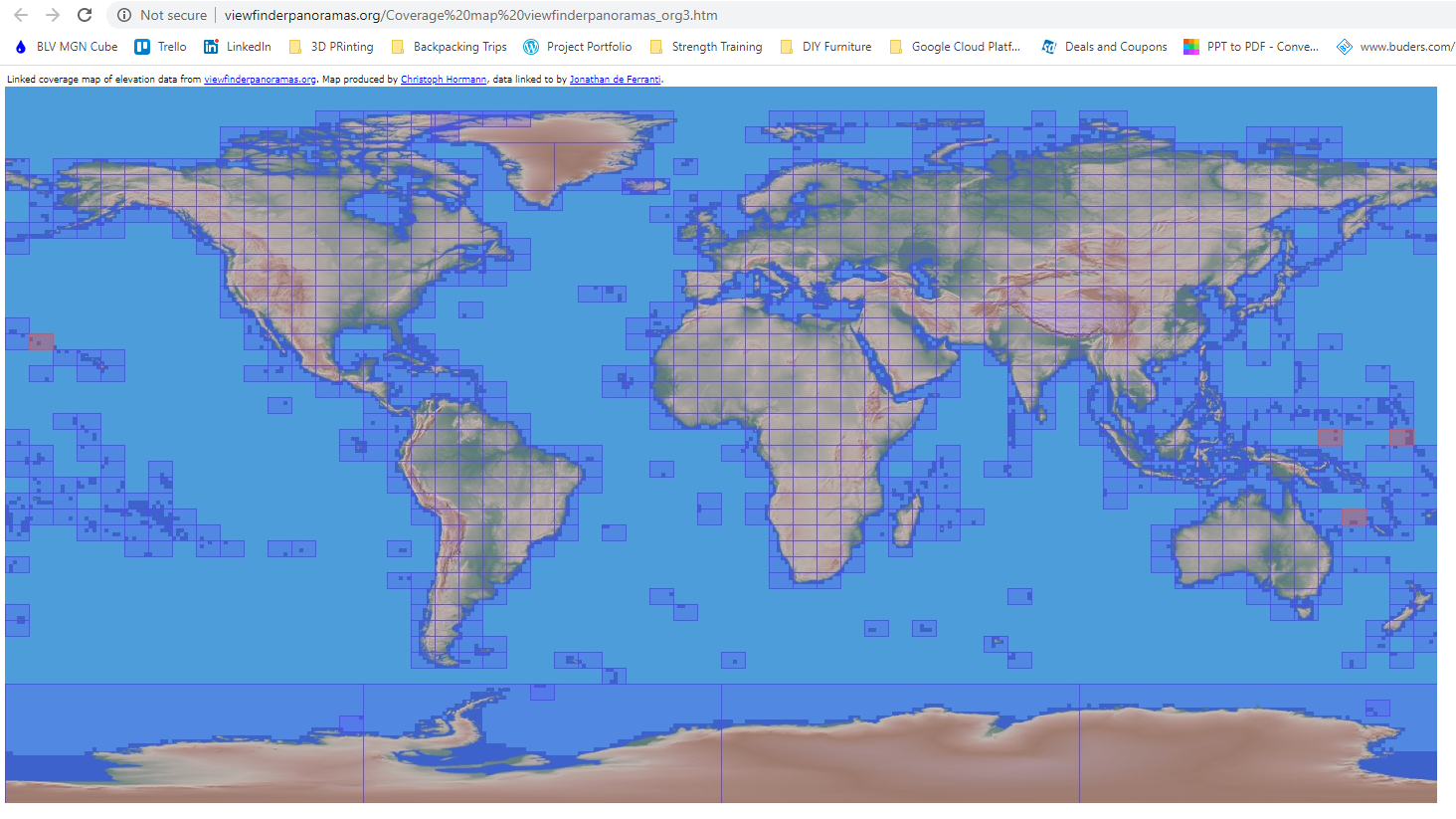  Convenient website to download the needed topographical data. Click on the boxes to download those areas 