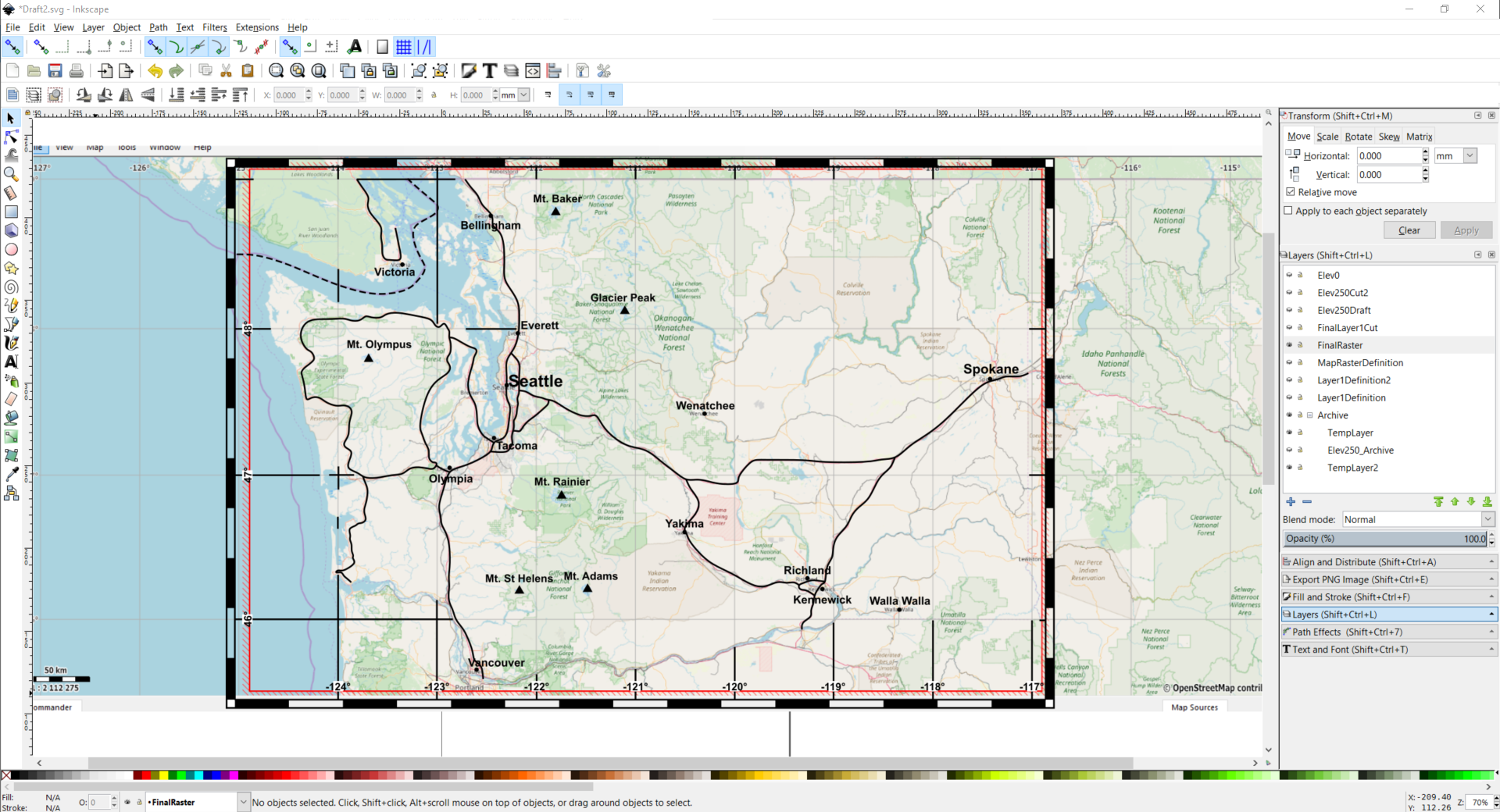  Overlay of final raster data created 