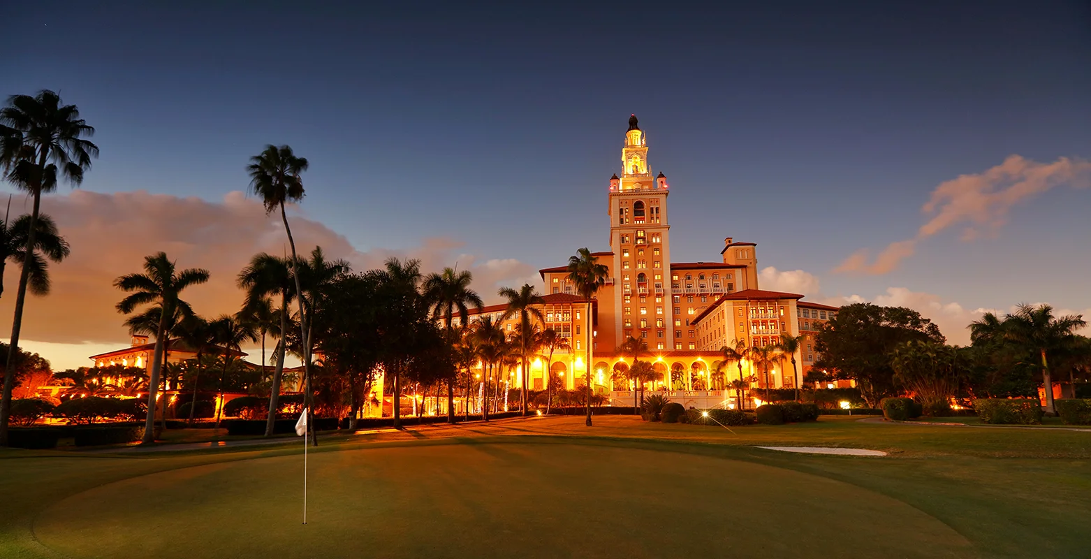 The Biltmore Miami Coral Gables is the perfect location for our premier golf school. Today, the 273 room hotel and resort is synonymous with luxury and class, providing an array of amenities for our students and guests.