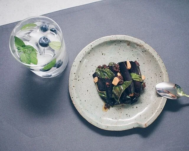 Marinated eggplant from experiments in the kitchen! Just really love a good eggplant. It's substantive and hearty, don't you think? Our upcoming meal kit features a fish-fragrant eggplant. The fish-fragrant refers to aroma and not actual presence of 