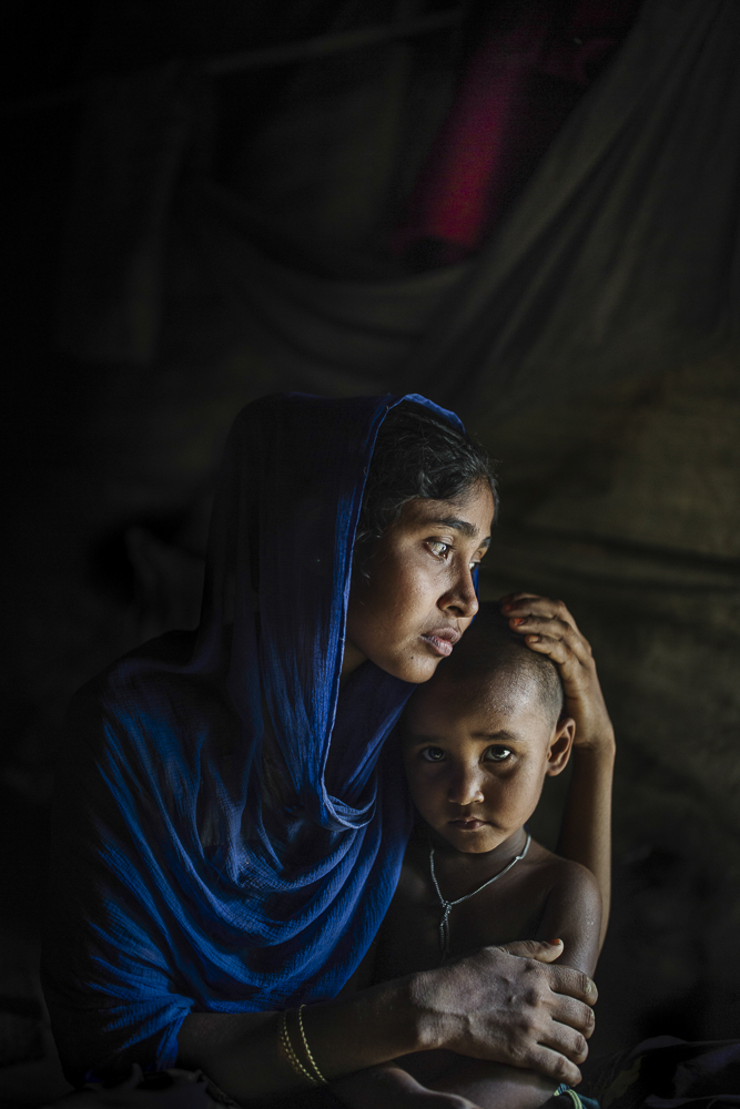  Rohingya women who lost her husband due to military violence, Cox Bazar / Bangladesh - 2017 
