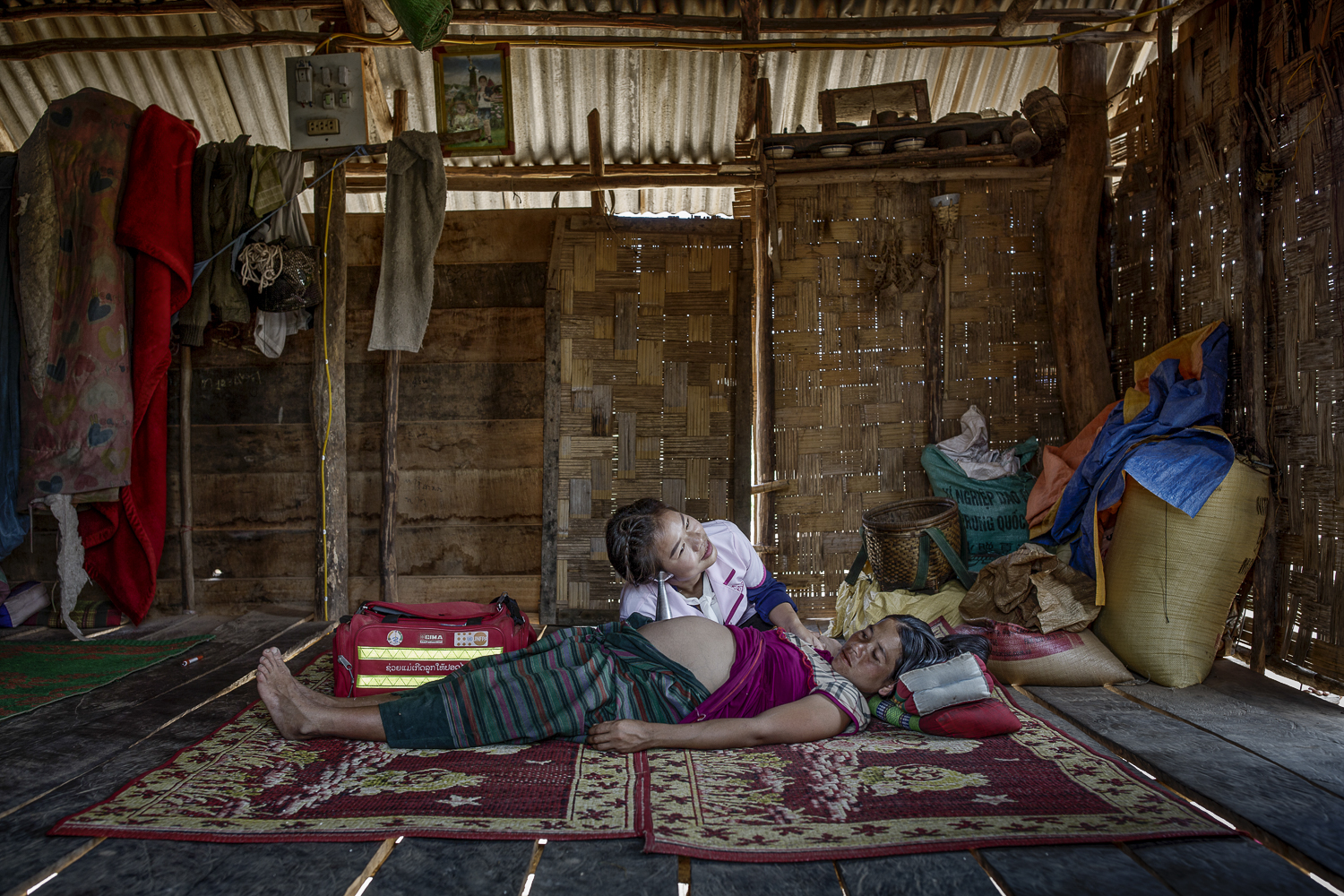  Midwife at home visit in rural Laos- 2017 