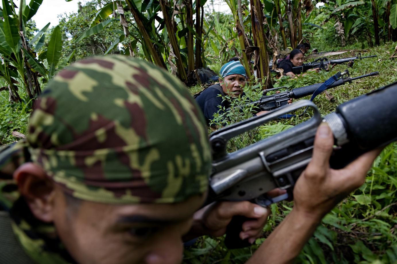  The communist rebels, NPA, training for battle in the jungles of Mindanao / Philippines - 2010 