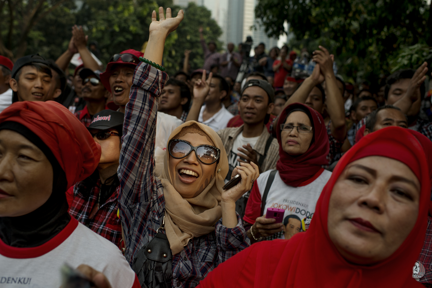  Supporters for the presidential campaign for Joko Widodo, Jakarta / Indonesia - 2014 