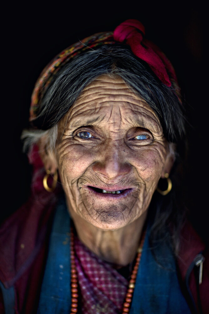  Tibetan elderly women in Lantang valley / Nepal 