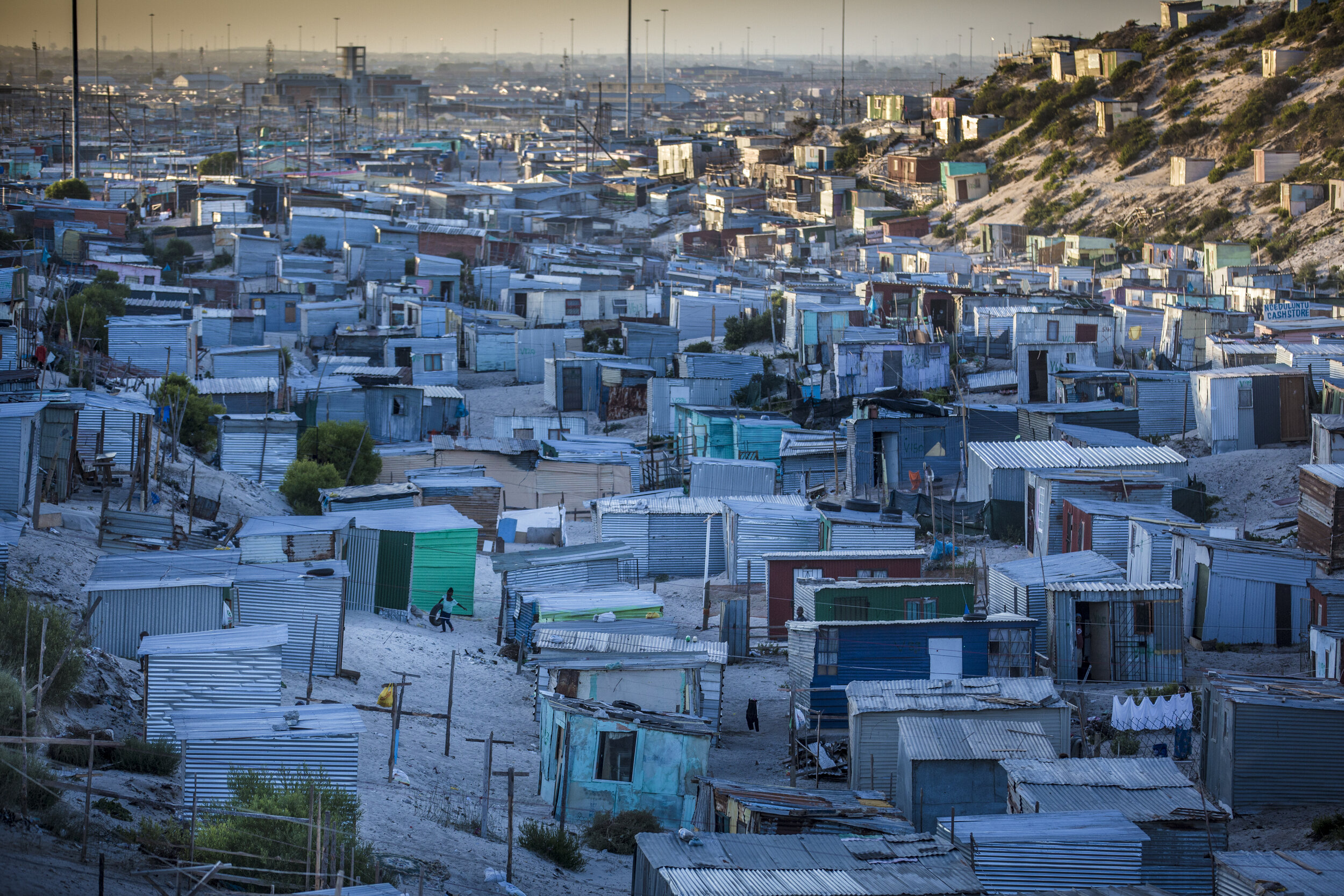  The slum area of Khayelitsha is home to approximately 2.4 million inhabitants, Cape Town / South Africa - 2019 