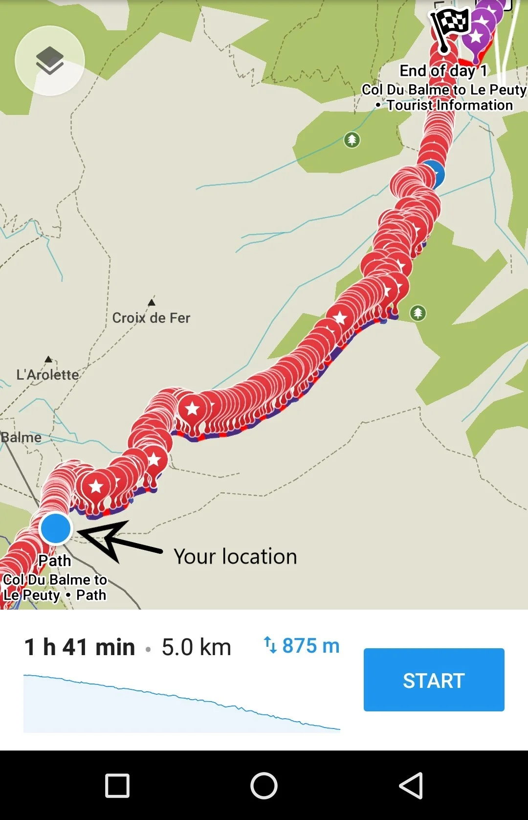 Chamonix to Zermatt maps with GPS coordinates